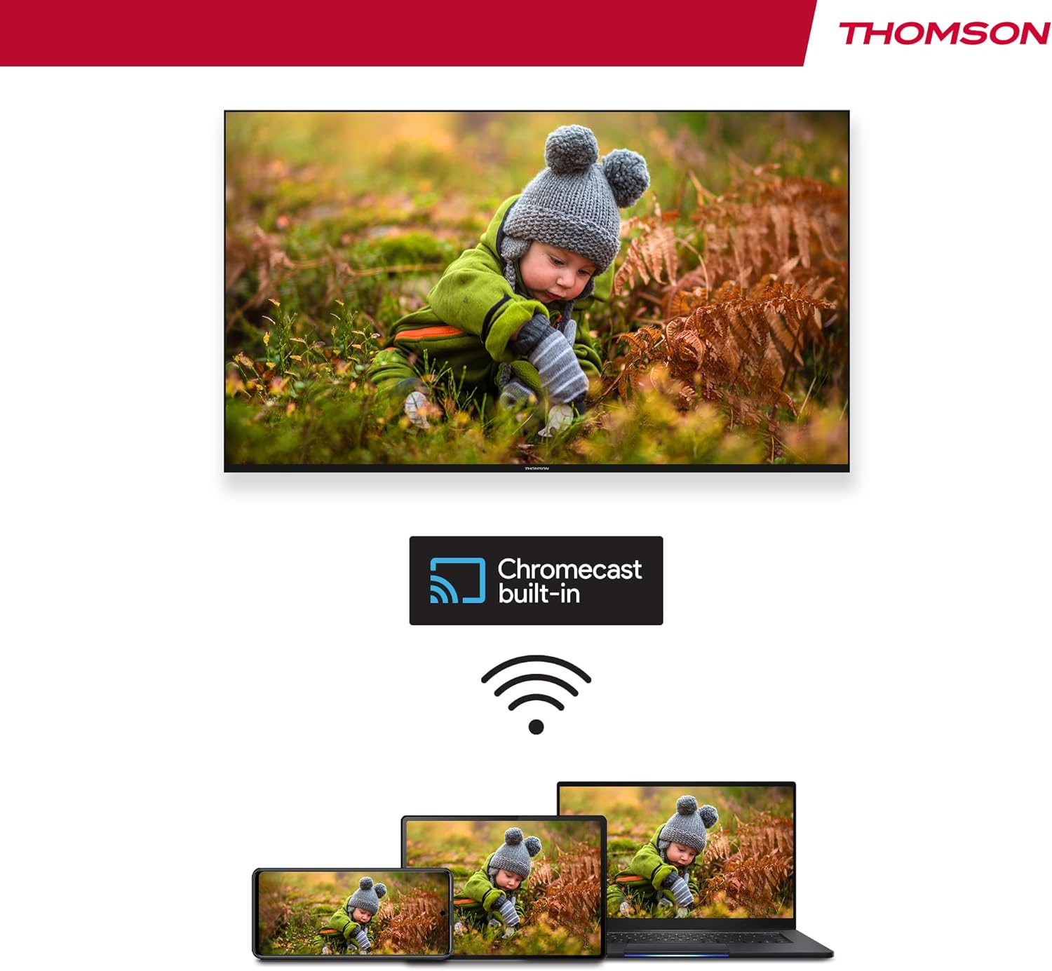 Thomson Streaming Stick 140G - UK, 4K UHD,Google Voice Control,Wifi, (Netflix, Prime Video, YouTube, Disney+, Canal+, Spotify, DAZN), Chromecast built - in - Amazing Gadgets Outlet