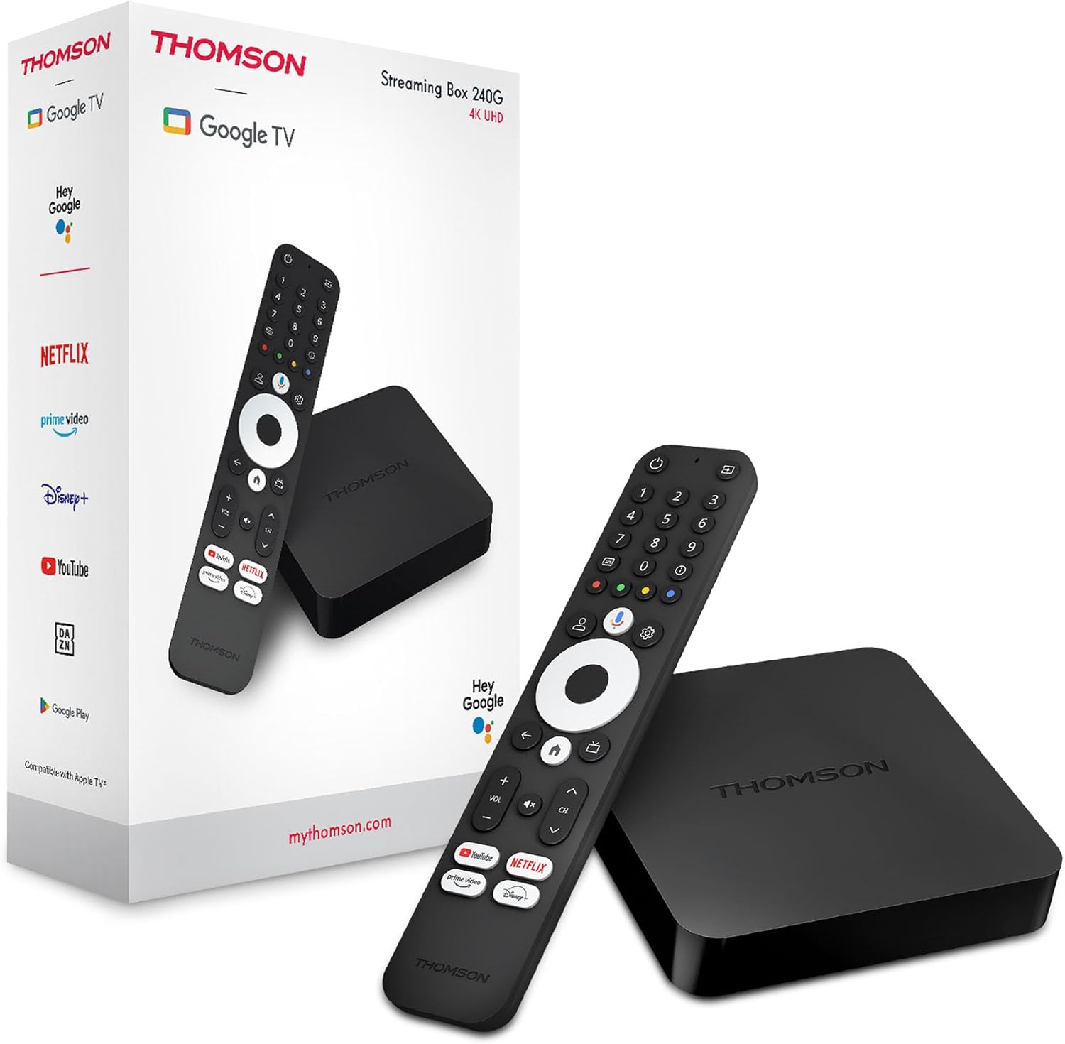 Thomson Streaming Stick 140G - UK, 4K UHD,Google Voice Control,Wifi, (Netflix, Prime Video, YouTube, Disney+, Canal+, Spotify, DAZN), Chromecast built - in - Amazing Gadgets Outlet