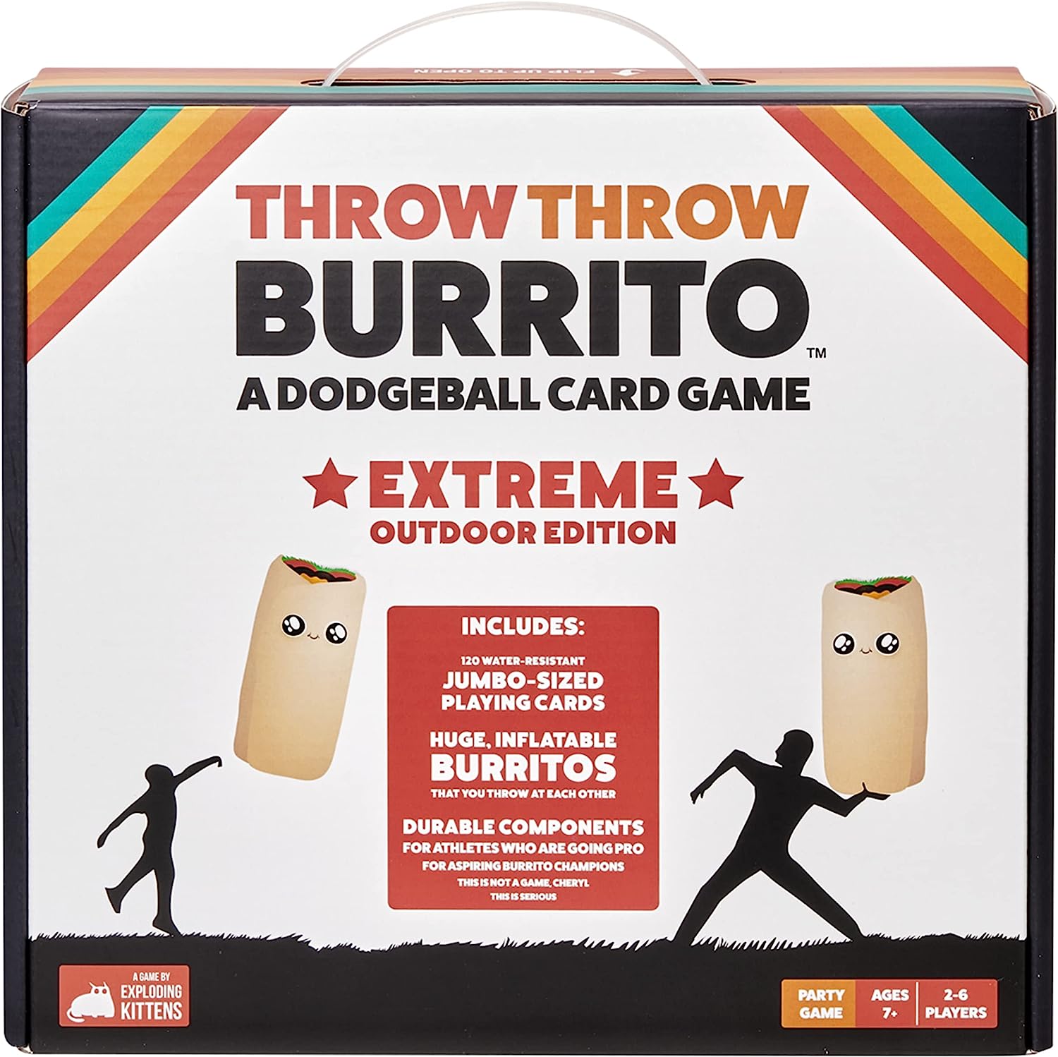 Throw Throw Burrito Card Game by Exploding Kittens - A Dodgeball Card Game - Fun Family Card Games for Adults, Teens & Kids, 2 - 6 Players - Amazing Gadgets Outlet