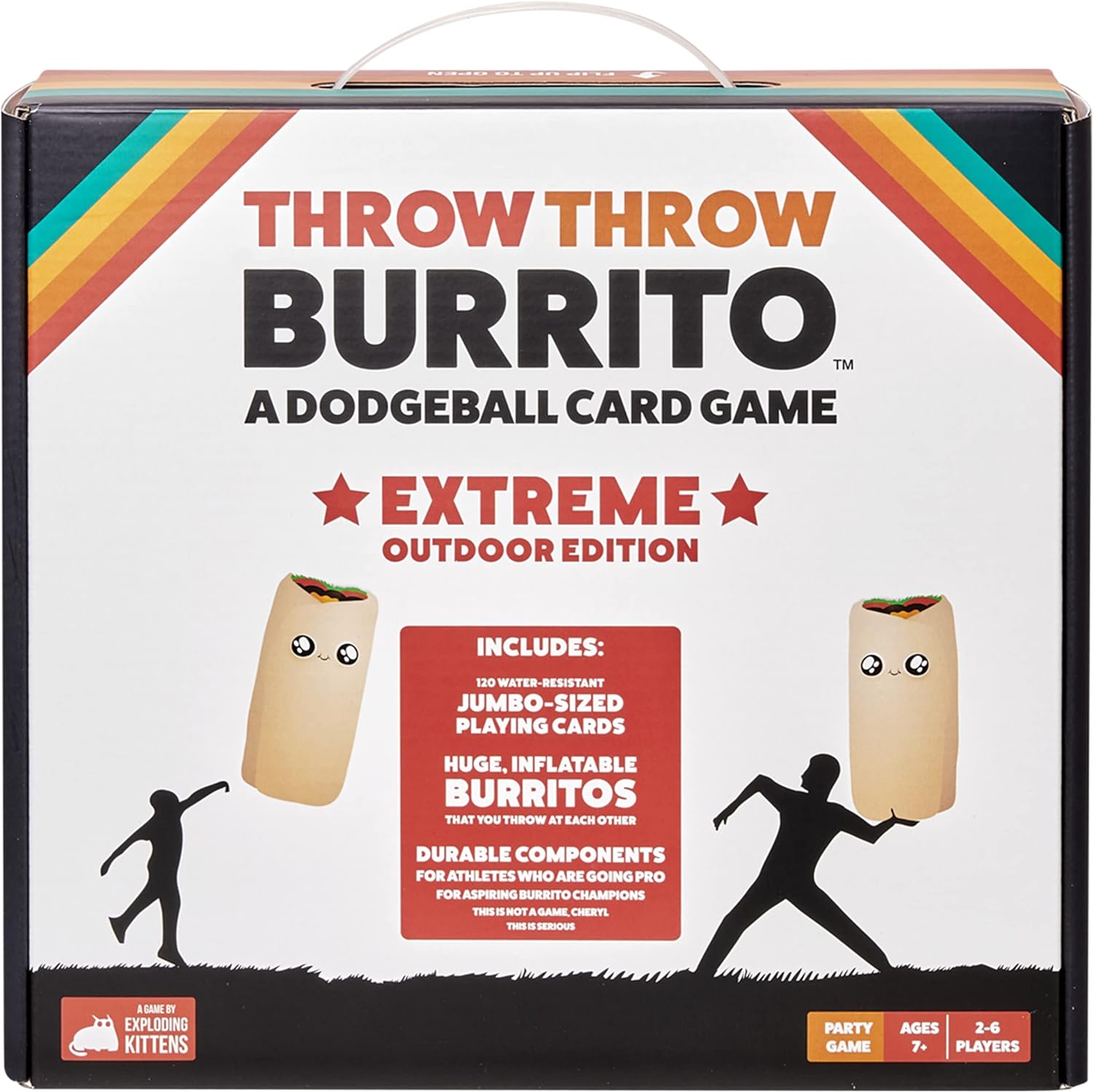 Throw Throw Burrito Card Game by Exploding Kittens - A Dodgeball Card Game - Fun Family Card Games for Adults, Teens & Kids, 2 - 6 Players - Amazing Gadgets Outlet