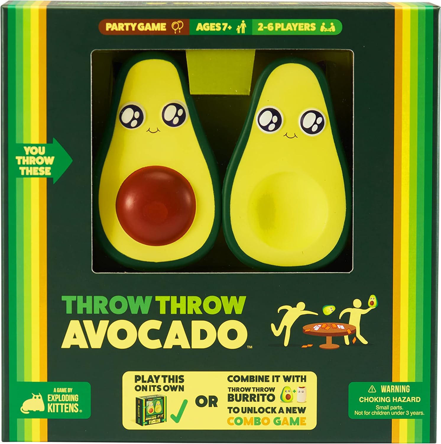 Throw Throw Burrito Card Game by Exploding Kittens - A Dodgeball Card Game - Fun Family Card Games for Adults, Teens & Kids, 2 - 6 Players - Amazing Gadgets Outlet