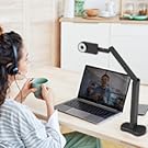 THUSTAND 8MP Visualiser/Document Camera, Webcam 4K with A3 format, LED Light, Image Invert Function, Fold, Dual Microphones for Mac OS, Windows, Zoom, OBS work (black) - Amazing Gadgets Outlet