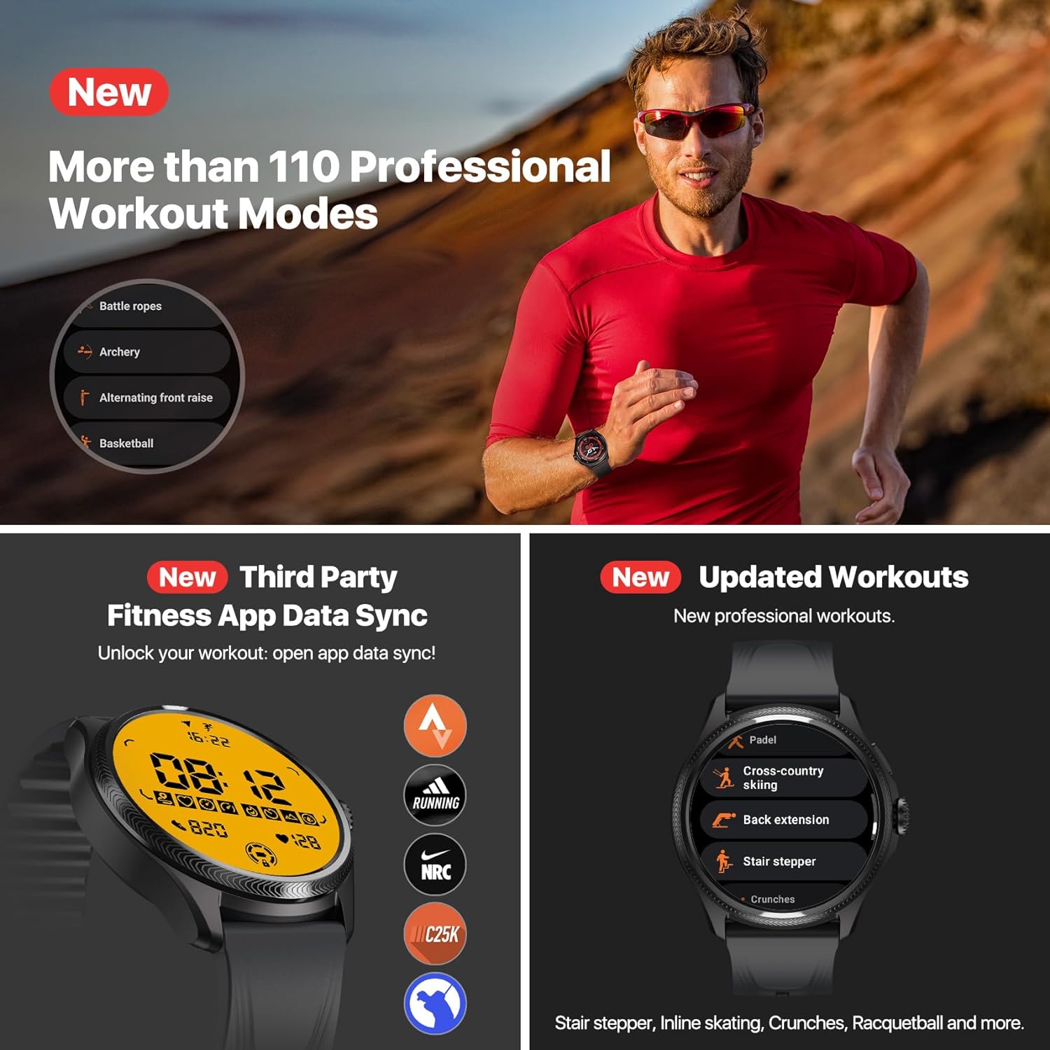 TicWatch Pro 5 Enduro Smartwatch for Men 1.43" Android Wear OS Smart Watch 90 Hrs Battery 110+ Workout Modes 7/24 Heart Rate Health Fitness Tracker Outdoor 5ATM GPS Compass Android Compatible Only - Amazing Gadgets Outlet