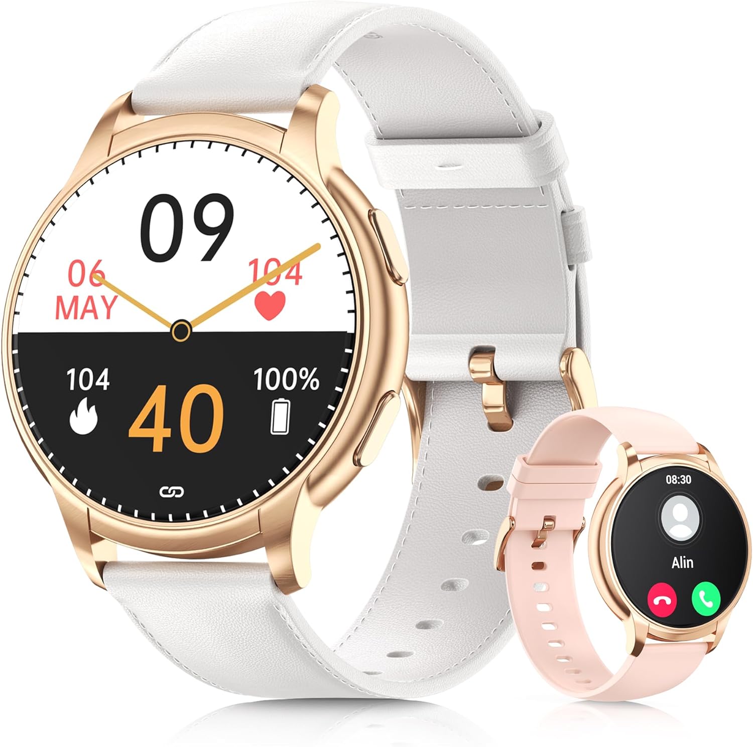 TIFOZEN Smart Watch for Women Answer/Make Calls, 1.52" HD Touch Fitness Watch with Heart Rate/SpO2/Sleep Monitor, 110+ Sport Modes, Waterproof Calorie/Step/Distance Activity Tracker for Android iOS - Amazing Gadgets Outlet