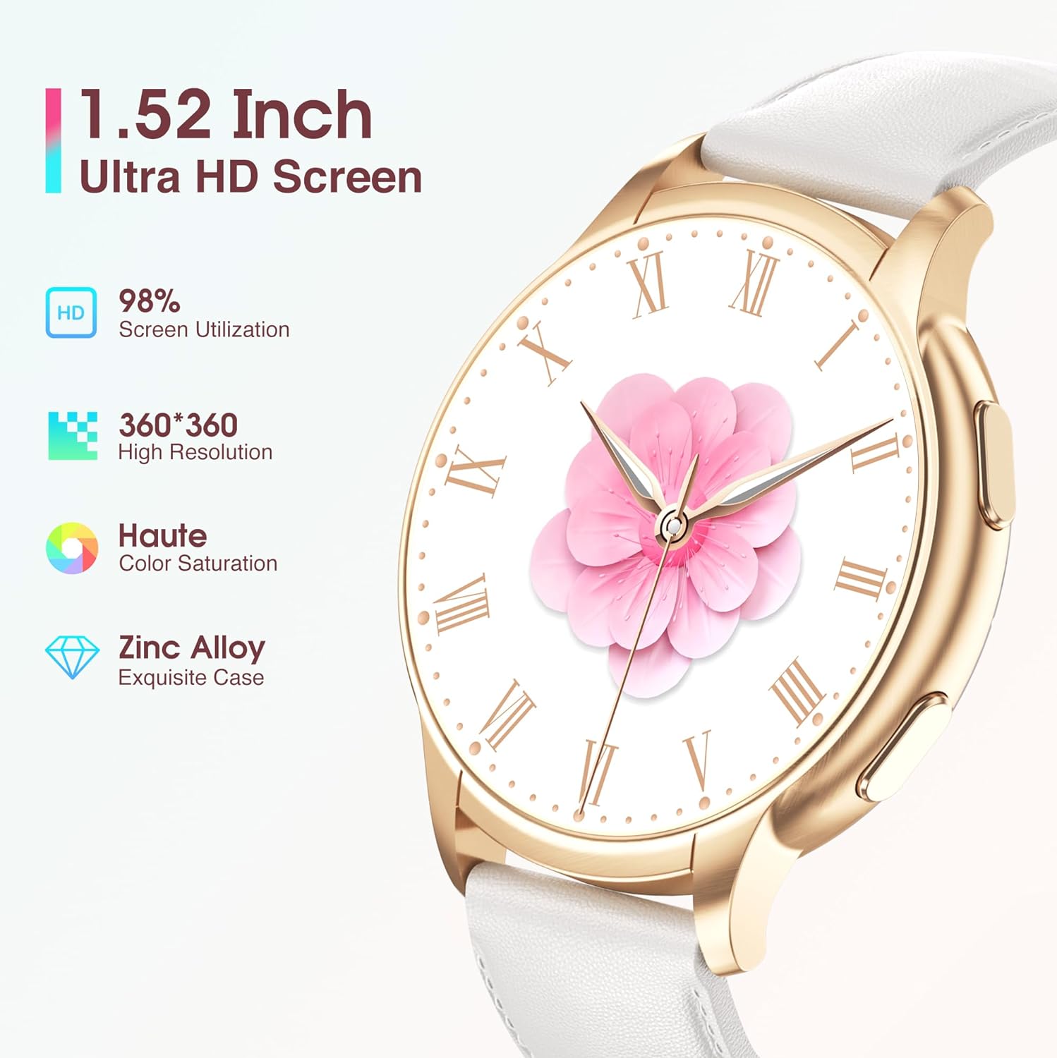 TIFOZEN Smart Watch for Women Answer/Make Calls, 1.52" HD Touch Fitness Watch with Heart Rate/SpO2/Sleep Monitor, 110+ Sport Modes, Waterproof Calorie/Step/Distance Activity Tracker for Android iOS - Amazing Gadgets Outlet