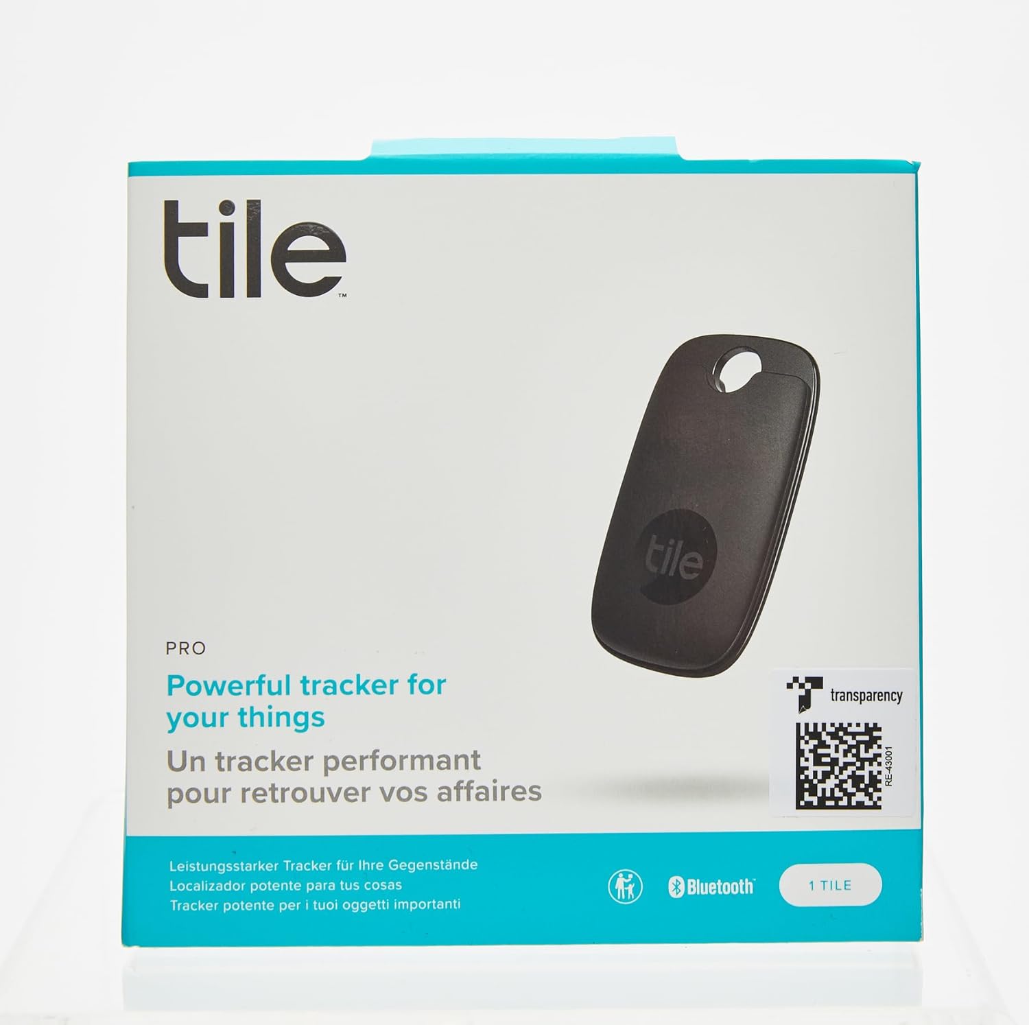 Tile Pro (2022) Bluetooth Item Finder, 1 Pack, 120m finding range, works with Alexa and Google Smart Home, iOS and Android Compatible, Find your Keys, Remotes & More, Black - Amazing Gadgets Outlet