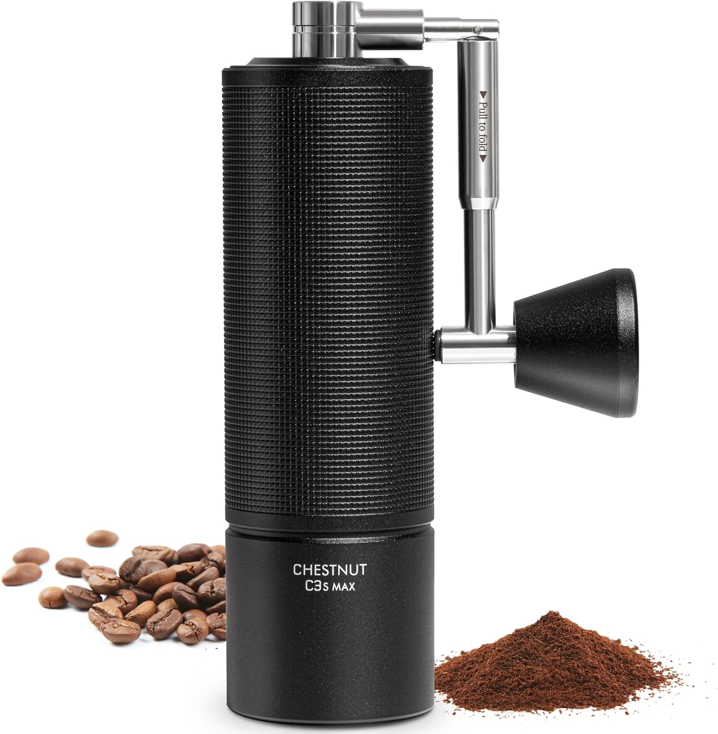 TIMEMORE Manual Coffee Grinder Chestnut C3 ESP Pro, All - Metal Coffee Grinder, Folding Handle, Stainless Steel S2C Conical Burr, Adjustable Grind Setting - Black - Amazing Gadgets Outlet