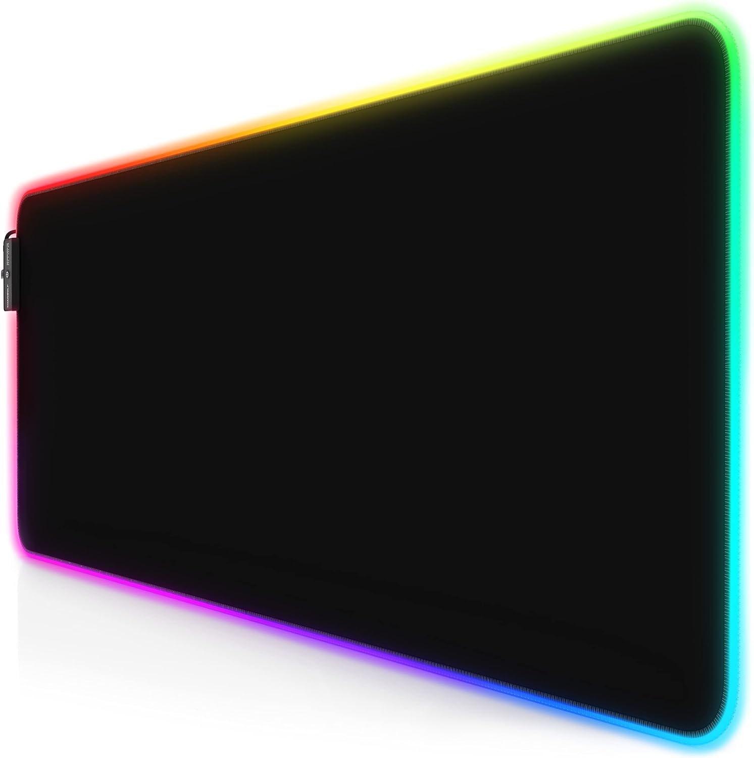 TITANWOLF XXL RGB Gaming Mouse Mat Pad - 800x300mm - XXXL Extended Large LED Mousepad - 11 Multi colors and effect modes - Non Slip Rubber Base - Computer Keyboard Mice Mat for Macbook PC - Lava - Amazing Gadgets Outlet