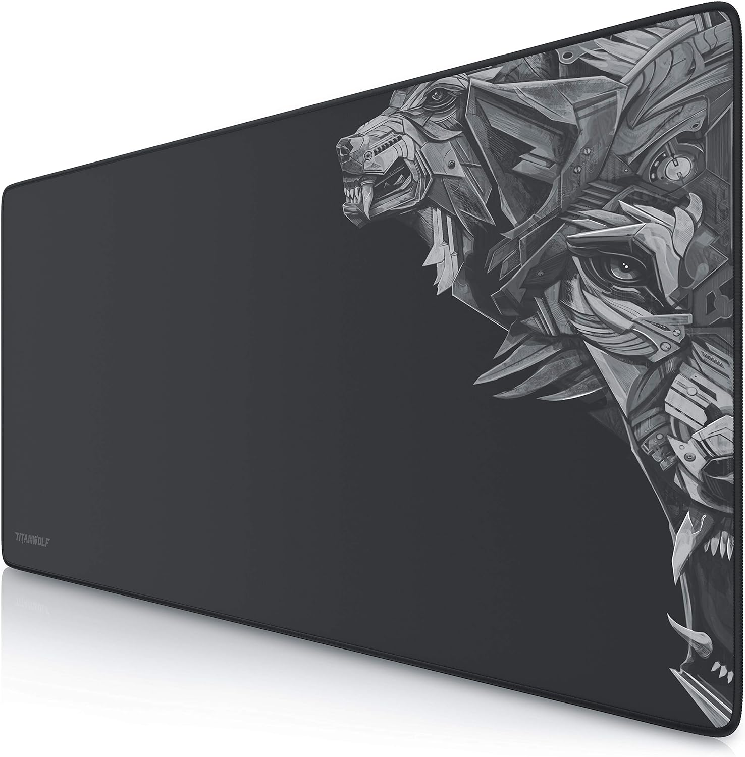 TITANWOLF XXL Speed Gaming Mouse Pad - Mouse Mat 900 x 400 x 3 mm - XXL mousepad - table mat large size - improved precision and speed - rubber base for stable grip on smooth surfaces - non slip - Amazing Gadgets Outlet