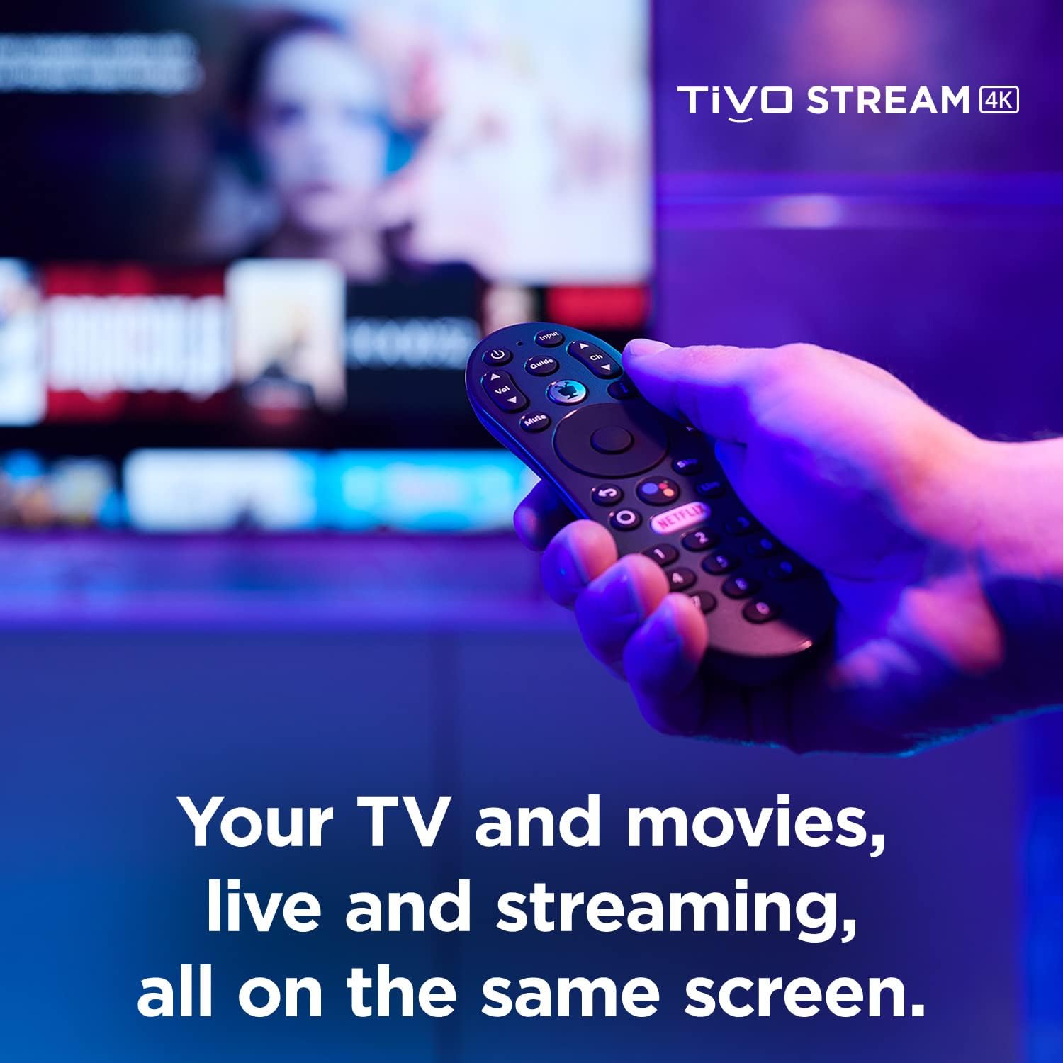 TiVo Stream 4K – Every Streaming App and Live TV on One Screen – 4K UHD, Dolby Vision HDR and Dolby Atmos Sound – Powered by Android TV – Plug - In Smart TV - Amazing Gadgets Outlet