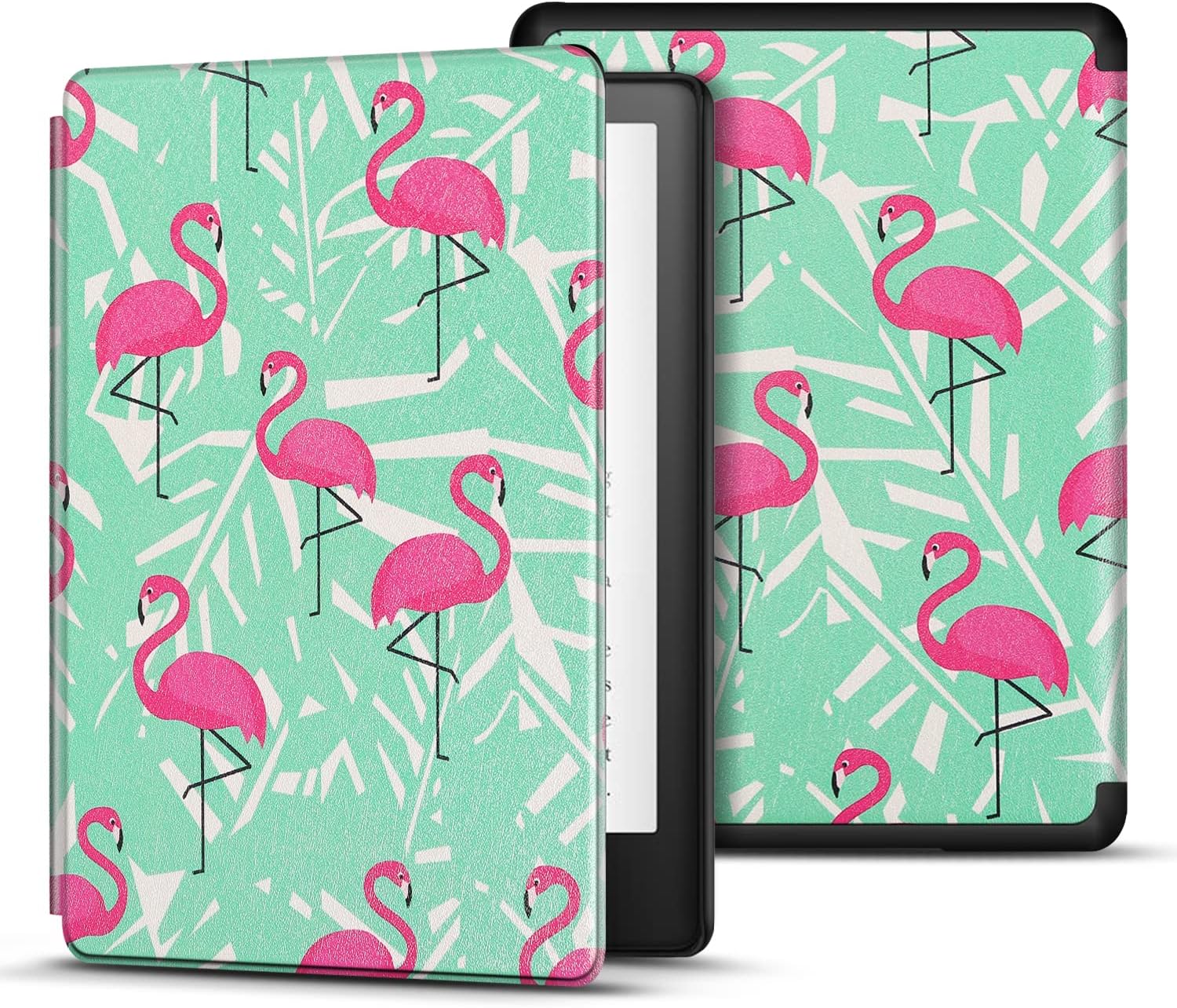 TNP Case for 6.8" Kindle Paperwhite 11th Generation 2021 / Kindle Paperwhite Signature Edition, PU Leather Cover, Protective Sleeve Folio Case for Kindle E - Reader with Auto Sleep/Wake, Flamingo - Amazing Gadgets Outlet