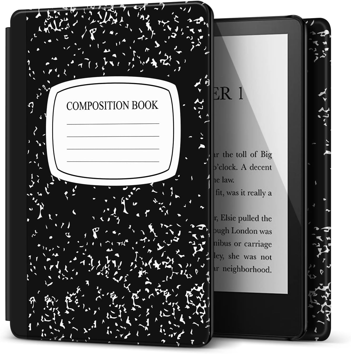 TNP Case for 6.8" Kindle Paperwhite 11th Generation 2021 /Kindle Paperwhite Signature Edition, PU Leather Cover, Protective Sleeve Folio Case for Kindle E - Reader with Auto Sleep/Wake, Composition Book - Amazing Gadgets Outlet