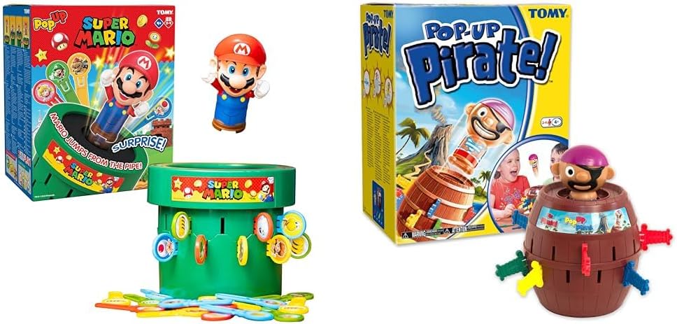 TOMY Pop Up Pirate Classic Children's Action Board Game, Family and Preschool Kids Game for Children 4, 5, 6, 7, 8 Year Old Boys Girls Adults,Packaging may vary, Wood - Choc Brown - Amazing Gadgets Outlet