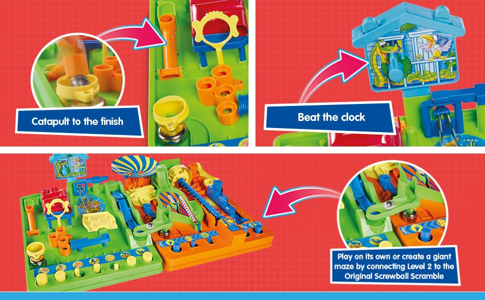 TOMY Screwball Scramble Classic Retro Children's Preschool Action Board Game, Puzzle Board Family Game, Kids Game For 5, 6, 7, 8 and 9 Year Old Boys and Girls, Packaging May Vary - Amazing Gadgets Outlet