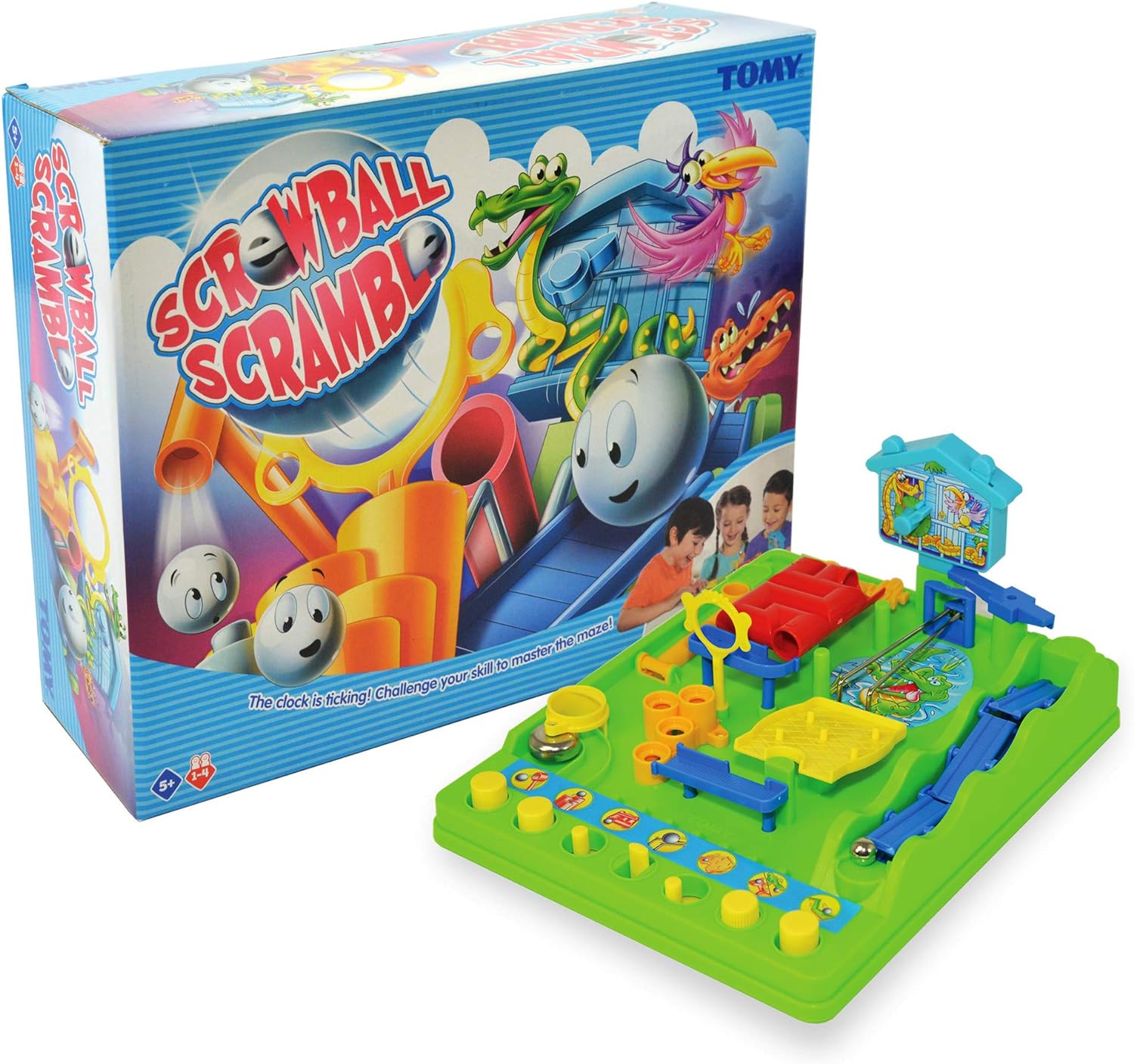 TOMY Screwball Scramble Classic Retro Children's Preschool Action Board Game, Puzzle Board Family Game, Kids Game For 5, 6, 7, 8 and 9 Year Old Boys and Girls, Packaging May Vary - Amazing Gadgets Outlet