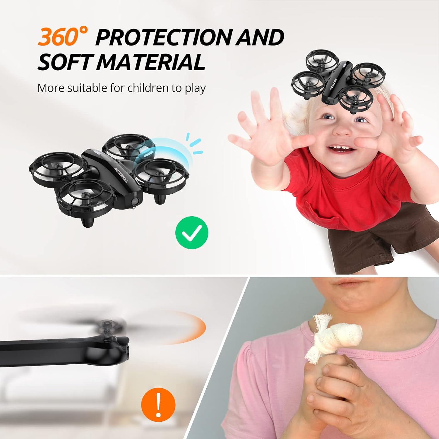 Tomzon A24W Mini Drone for Kids Beginner with 1080P Camera, RC Drone with Battle Mode, 3 Modular Batteries, 3D Flip, Headless Mode, 3 Speeds, High - speed Rotation, Best Gift for Boy & Girl - Amazing Gadgets Outlet