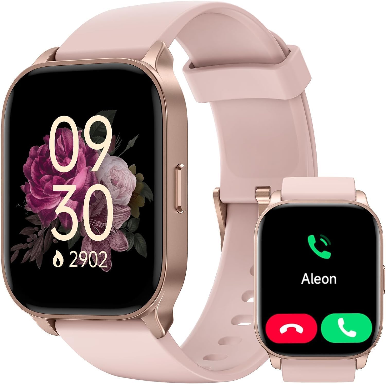 TOOBUR Smart Watch for Women, Answer/Make Calls, Alexa Built - in, Fitness Watch IP68 Waterproof/Heart Rate/Sleep Monitor/100 Sports, Step Counter, Ladies Smartwatch Compatible Android IOS - Amazing Gadgets Outlet