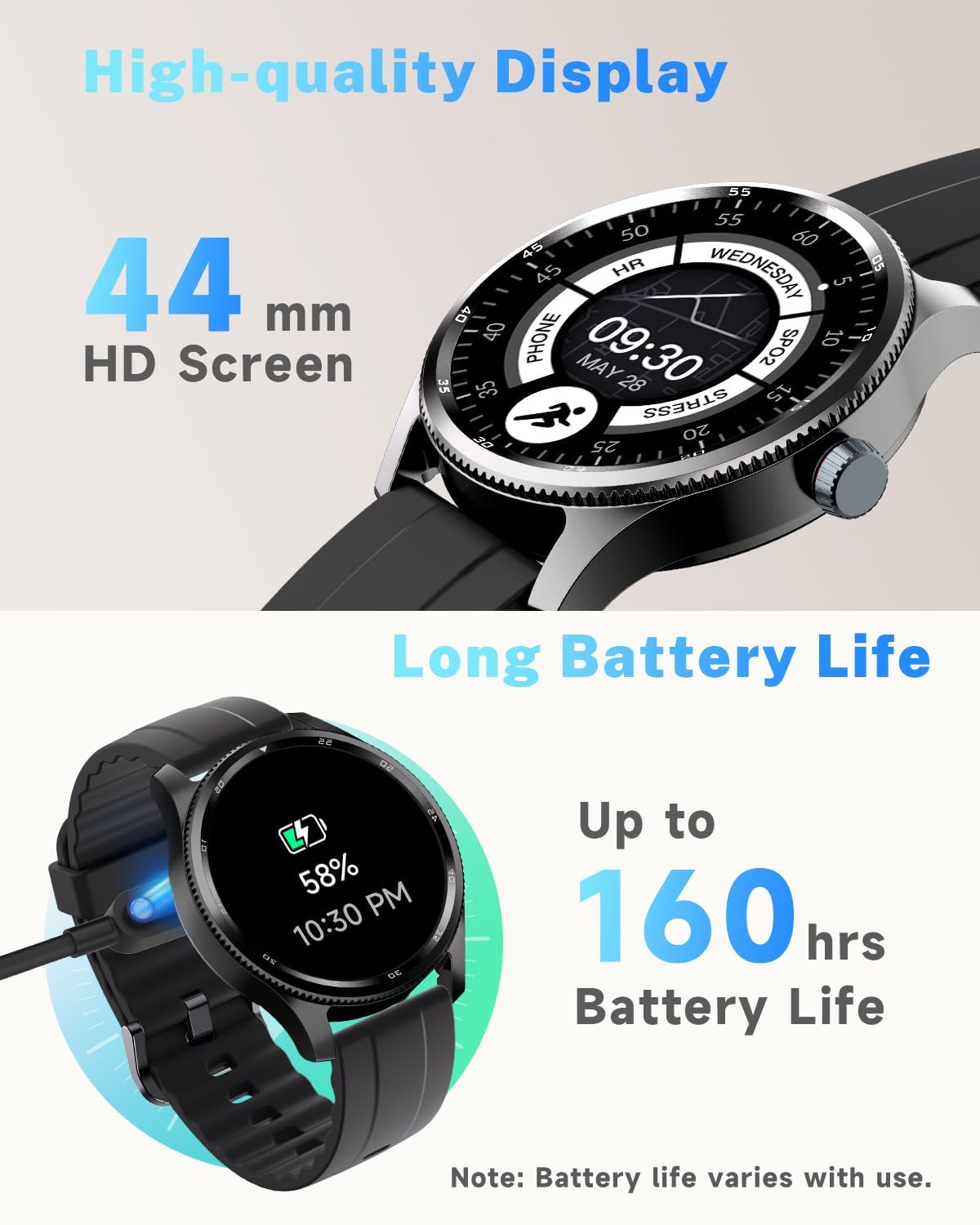 TOOBUR Smart Watch Men Women Alexa Built - in, Answer Make Call, IP68 Waterproof, Heart Rate/Step Counter/Sleep Tracker/100 Sports Run Swim, Fitness Sport Watch Compatible Android iOS, Metal Bezel - Amazing Gadgets Outlet