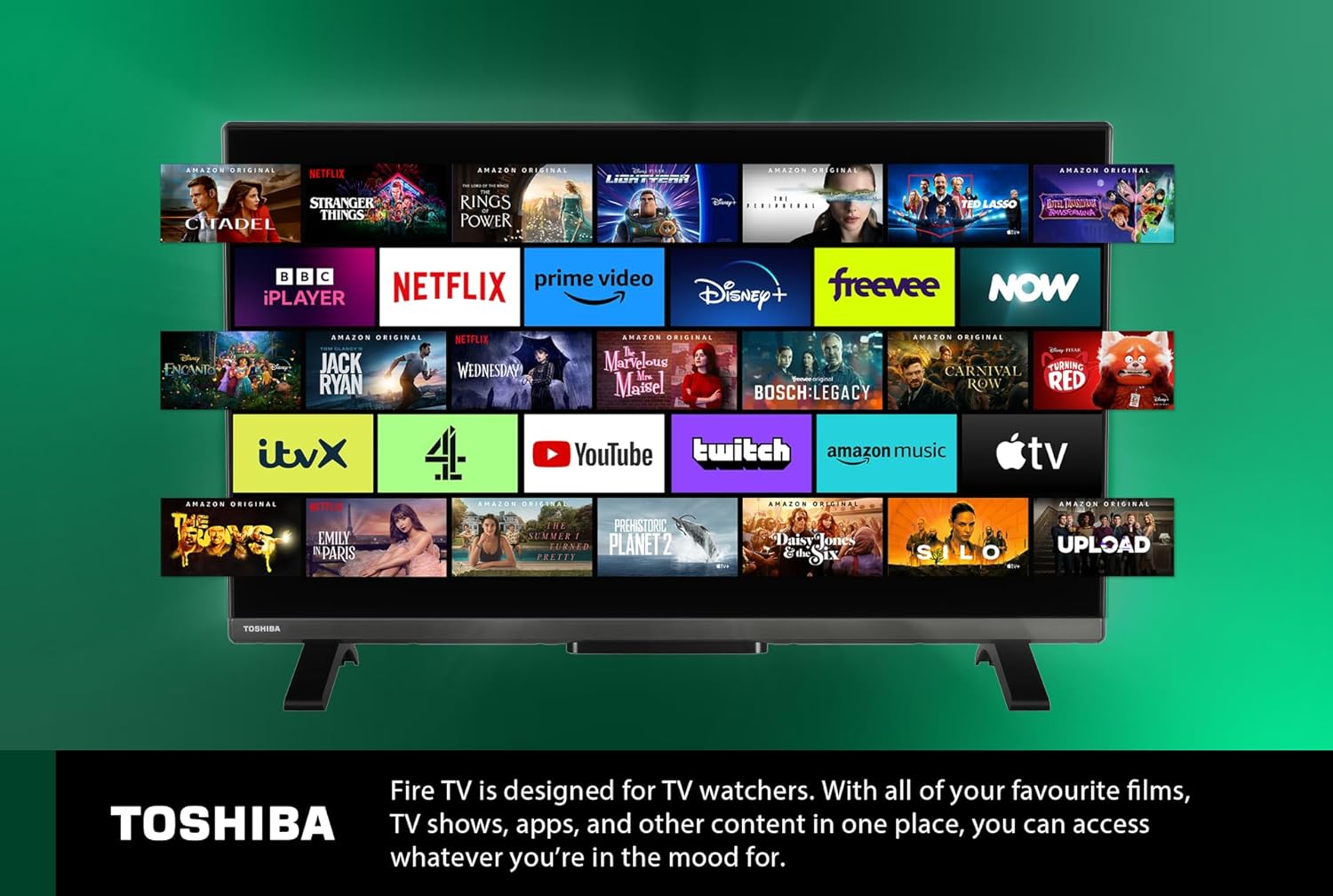 Toshiba 43LF2F53DB 43 Inch Full HD Fire TV, TRU Resolution, HDR10, Dolby Audio Processing - Amazing Gadgets Outlet