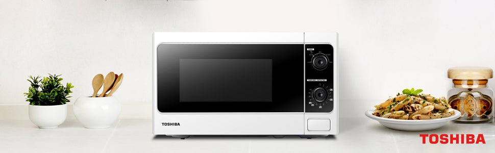 Toshiba 800 w 20 L Microwave Oven with Function Defrost and 5 Power Setting, Stylish Design – White - MM - MM20P(WH) - Amazing Gadgets Outlet