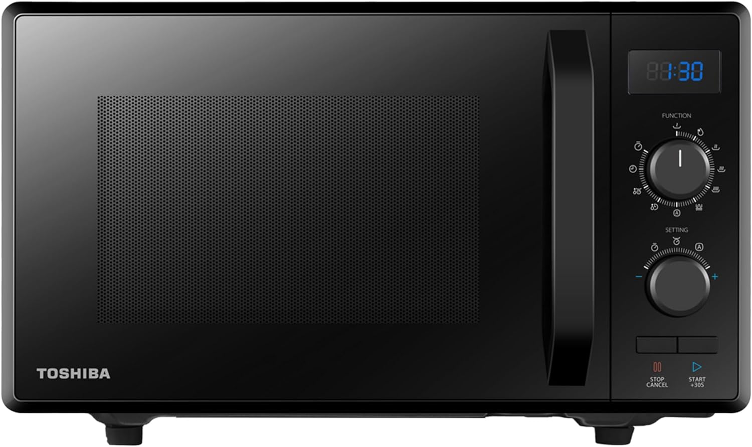 Toshiba 800w 23L Microwave Oven with Digital Display, Auto Defrost, One - Touch Express Cook, 6 Pre - Programmed Auto Cook Settings, and Easy Clean - Stainless Steel - ML - EM23P(SS) - Amazing Gadgets Outlet