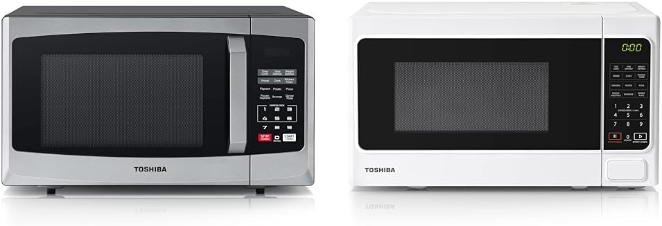 Toshiba 800w 23L Microwave Oven with Digital Display, Auto Defrost, One - Touch Express Cook, 6 Pre - Programmed Auto Cook Settings, and Easy Clean - Stainless Steel - ML - EM23P(SS) - Amazing Gadgets Outlet