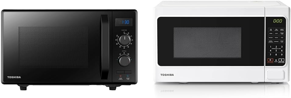 Toshiba 800w 23L Microwave Oven with Digital Display, Auto Defrost, One - Touch Express Cook, 6 Pre - Programmed Auto Cook Settings, and Easy Clean - Stainless Steel - ML - EM23P(SS) - Amazing Gadgets Outlet