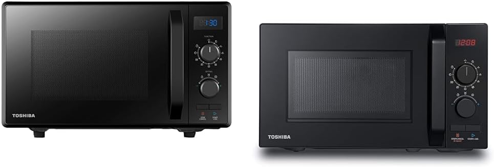 Toshiba 800w 23L Microwave Oven with Digital Display, Auto Defrost, One - Touch Express Cook, 6 Pre - Programmed Auto Cook Settings, and Easy Clean - Stainless Steel - ML - EM23P(SS) - Amazing Gadgets Outlet