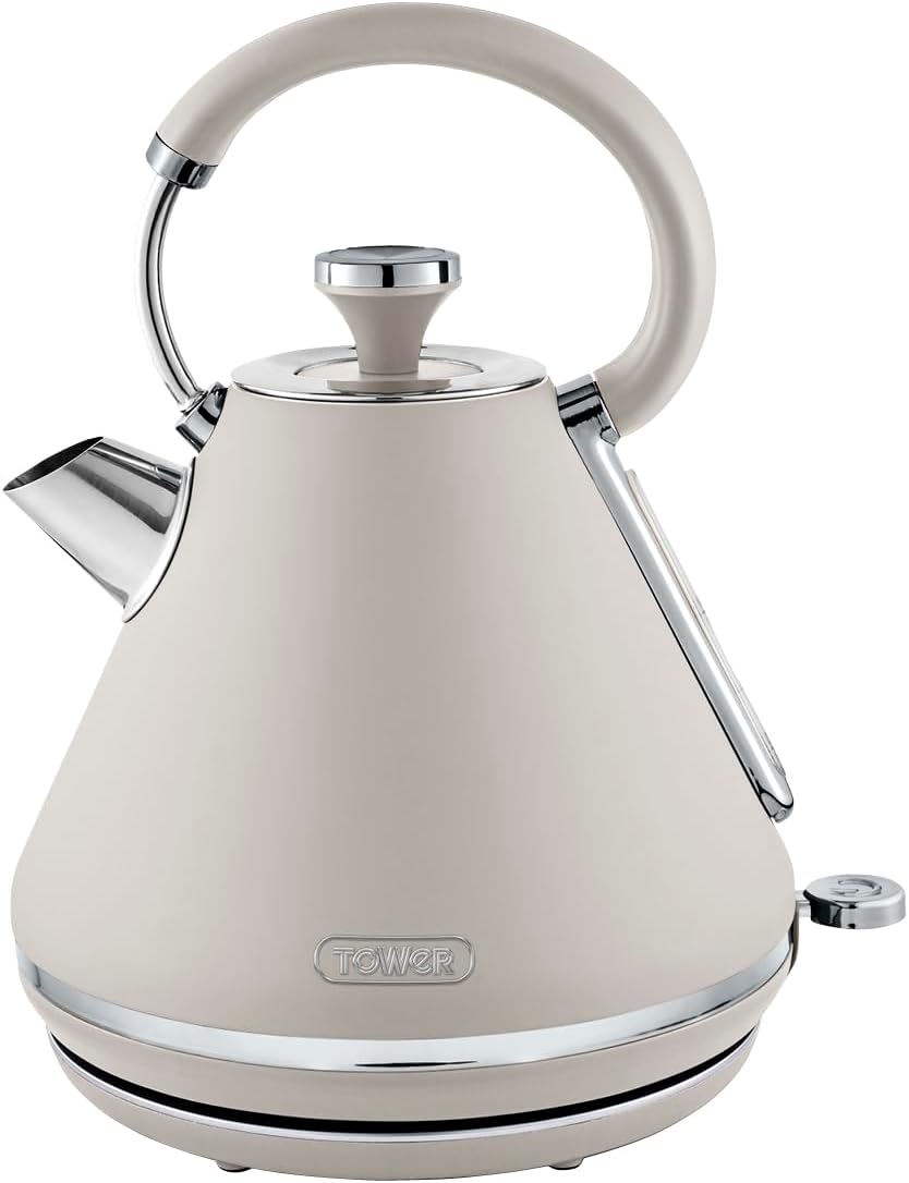Tower T10044JDE Cavaletto Pyramid Kettle with Fast Boil, Detachable Filter, 1.7L, 3000 W, Jade & Champagne Gold - Amazing Gadgets Outlet
