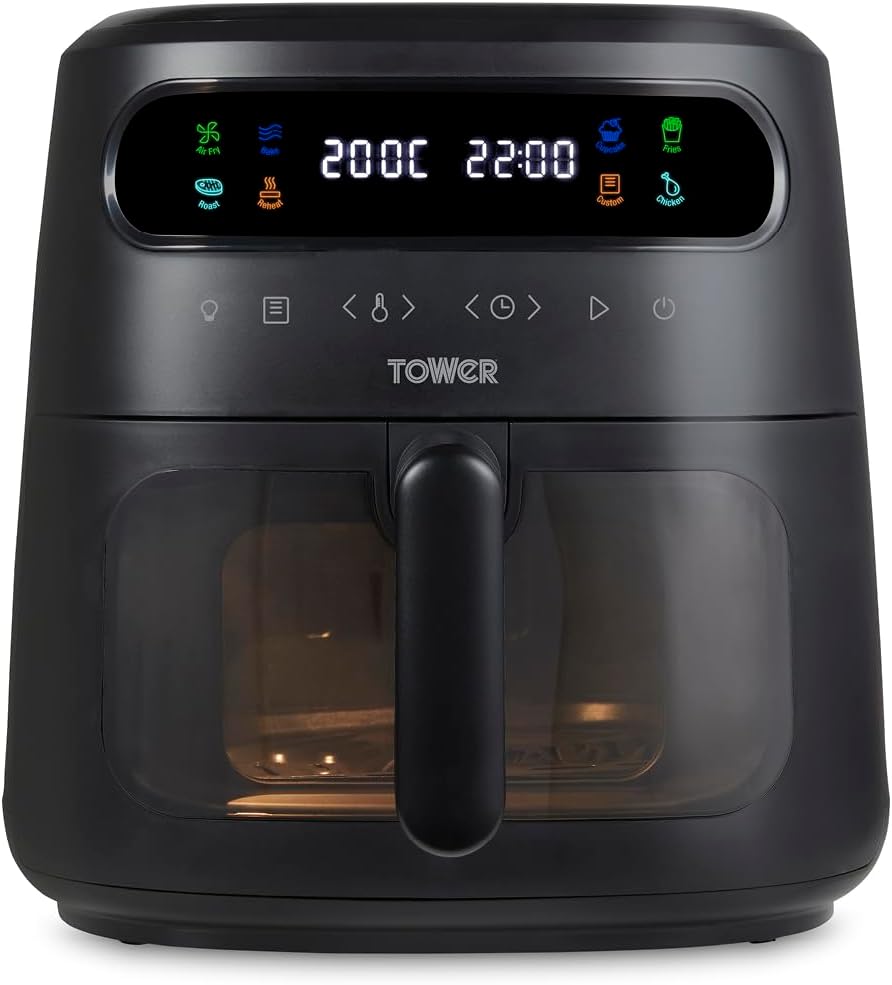 Tower T17021 Family Size Air Fryer with Rapid Air Circulation, 60 - Minute Timer, 4.3L, 1500W, Black   Import  Single ASIN  Import  Multiple ASIN ×Product customization General Description Gallery Reviews Variations Additional details - Amazing Gadgets Outlet