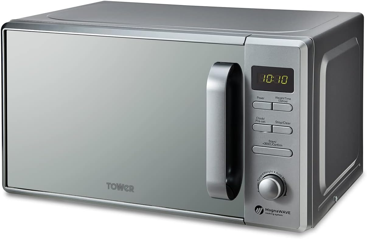 Tower T24034WHT 20 Litre 700W Manual Microwave with 5 Power Levels and a 35 Minute Timer, White - Amazing Gadgets Outlet