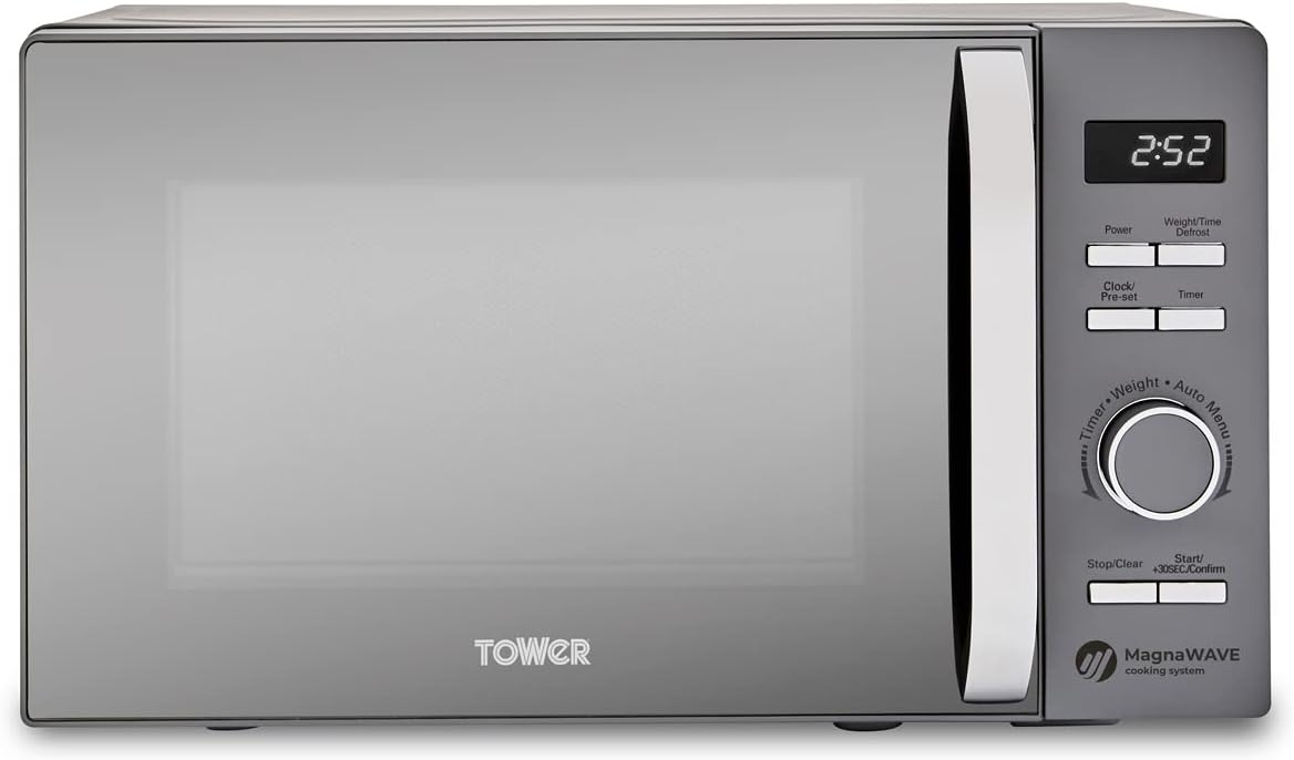 Tower T24039GRY Renaissance 20L Microwave with 5 Power Settings and MagnaWave technology, Grey - Amazing Gadgets Outlet