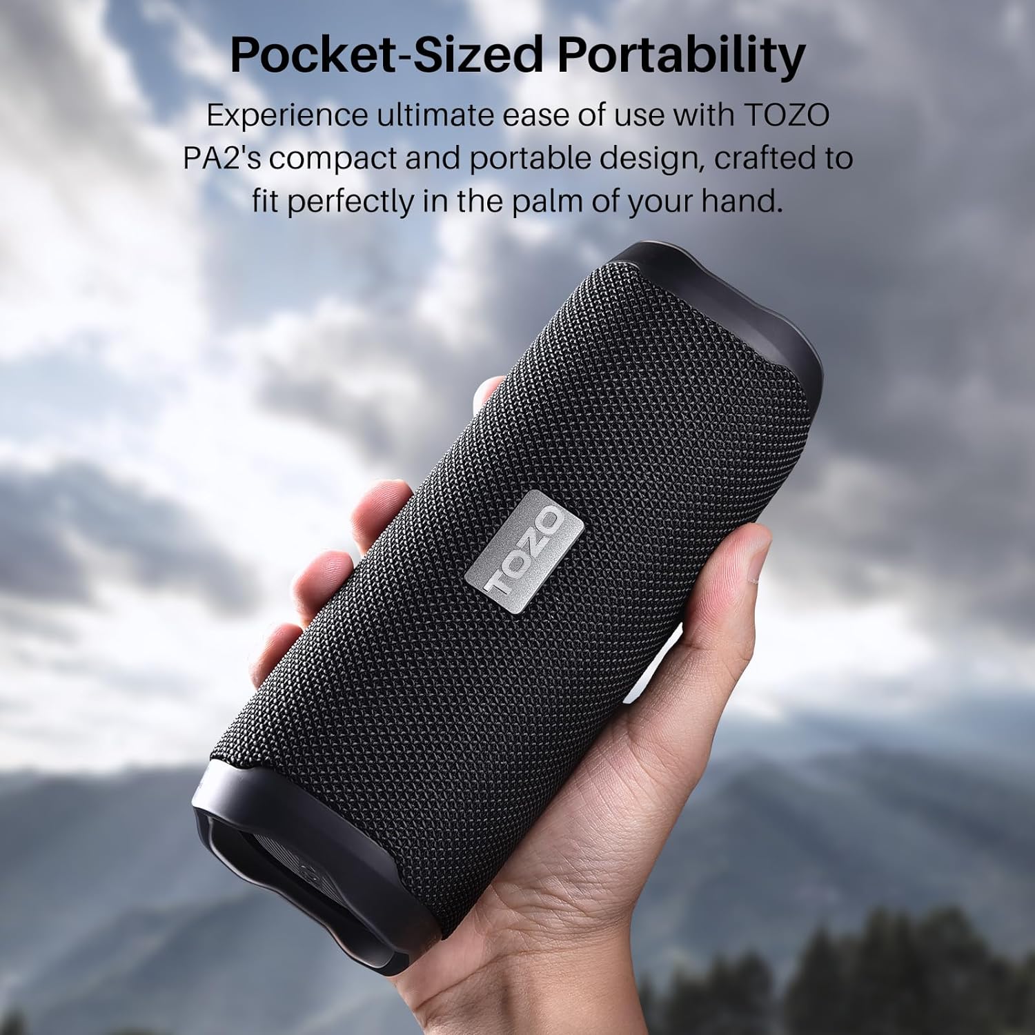 TOZO PA2 Bluetooth Speaker with Dual Drivers & Dual Bass Diaphragms, Deep Bass Loud Stereo Sound, IPX8 Waterproof, 25H Playtime, Custom EQ App Portable Wireless Speaker for Home Outdoors Travel - Amazing Gadgets Outlet