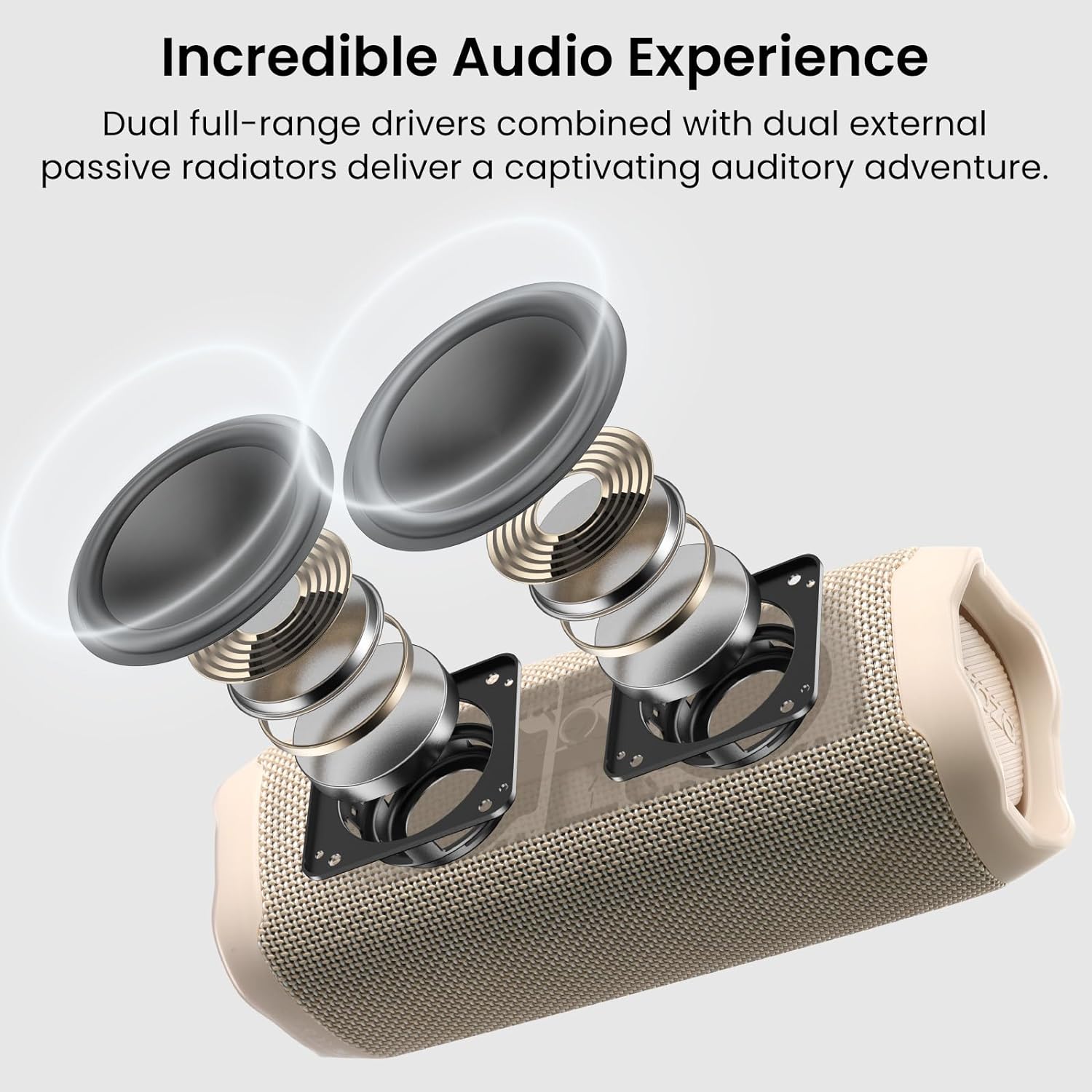 TOZO PA2 Bluetooth Speaker with Dual Drivers & Dual Bass Diaphragms, Deep Bass Loud Stereo Sound, IPX8 Waterproof, 25H Playtime, Custom EQ App Portable Wireless Speaker for Home Outdoors Travel - Amazing Gadgets Outlet