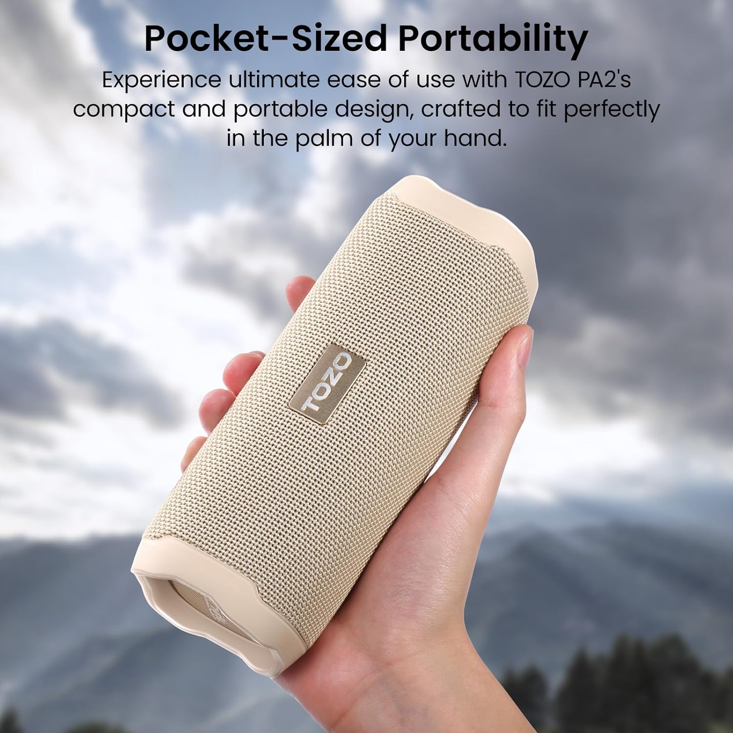 TOZO PA2 Bluetooth Speaker with Dual Drivers & Dual Bass Diaphragms, Deep Bass Loud Stereo Sound, IPX8 Waterproof, 25H Playtime, Custom EQ App Portable Wireless Speaker for Home Outdoors Travel - Amazing Gadgets Outlet