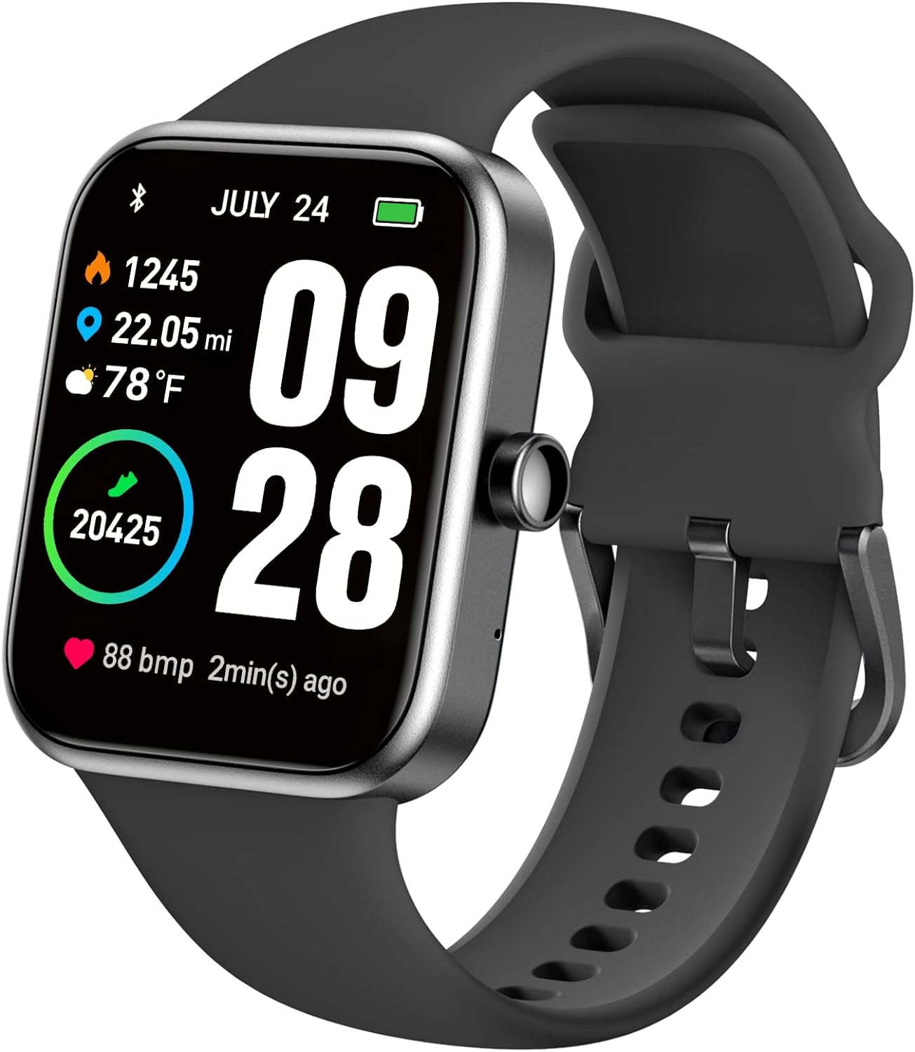 TOZO S2 44mm Smart Watch Alexa Built - in Fitness Tracker with Heart Rate and Blood Oxygen Monitor, Sleep Monitor 5ATM Waterproof HD Touchscreen for Men Women Compatible with iPhone Android - Amazing Gadgets Outlet