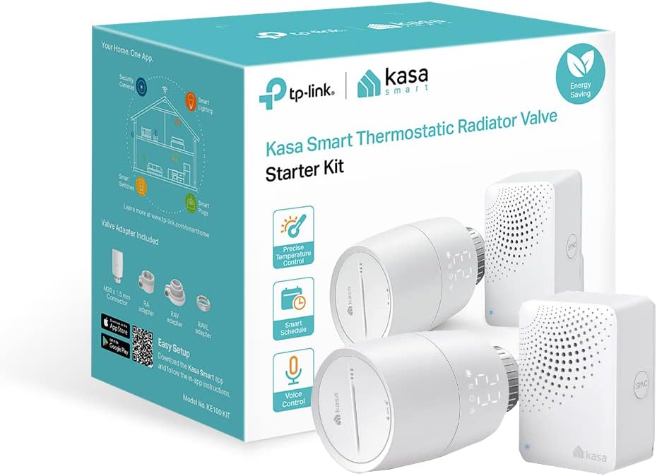 TP - Link Kasa Smart Radiator Thermostat Add On, Smart Radiator Valve, Energy Saving, LED display, Smart Schedule, Works with Alexa & Google Home, Easy installation(KE100) - Amazing Gadgets Outlet