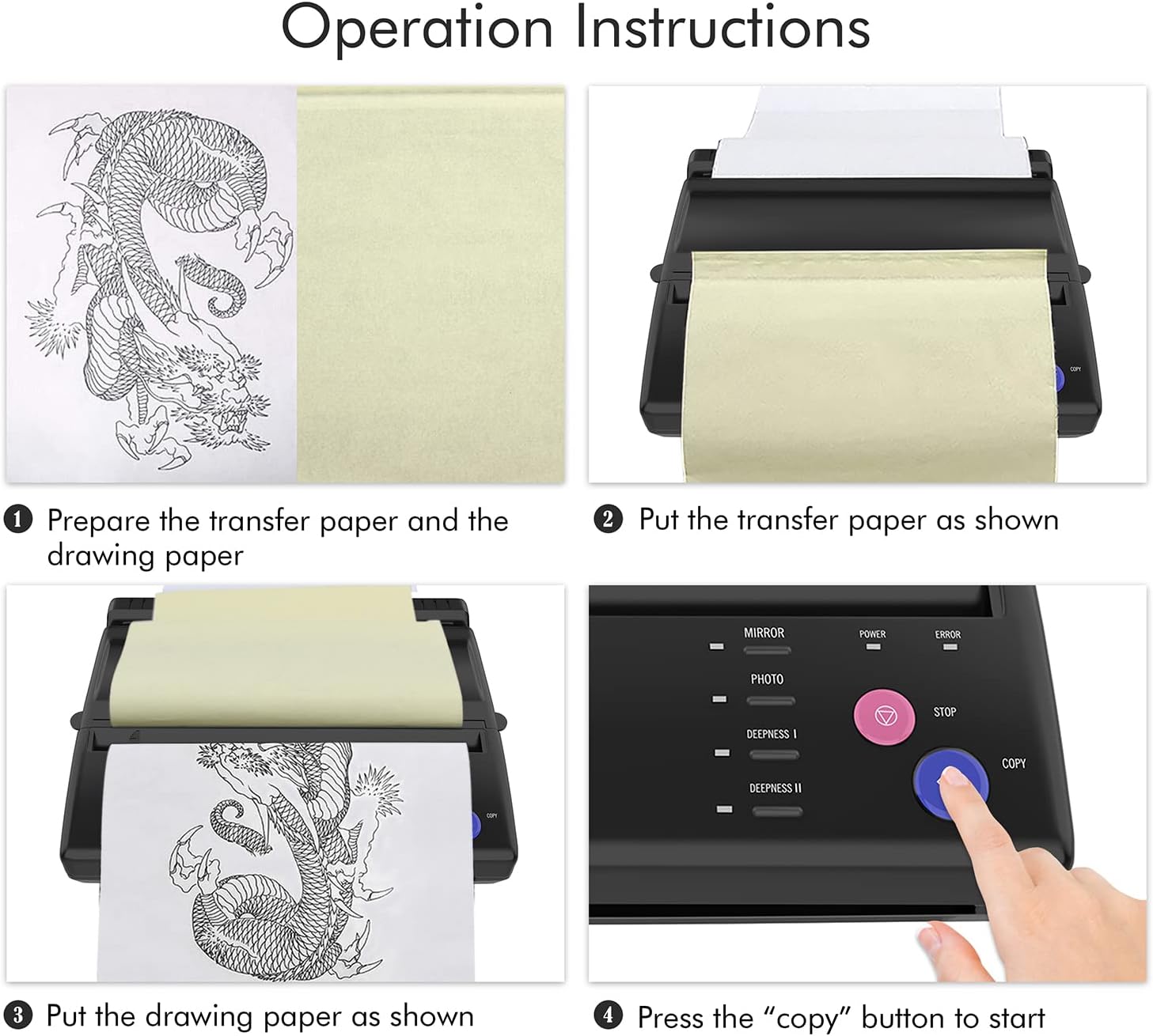 Transfer Stencil Machine BIOMASER® Professional Printer Machine Drawing Thermal Stencil Maker Copier For DIY, No Ink Need - Amazing Gadgets Outlet