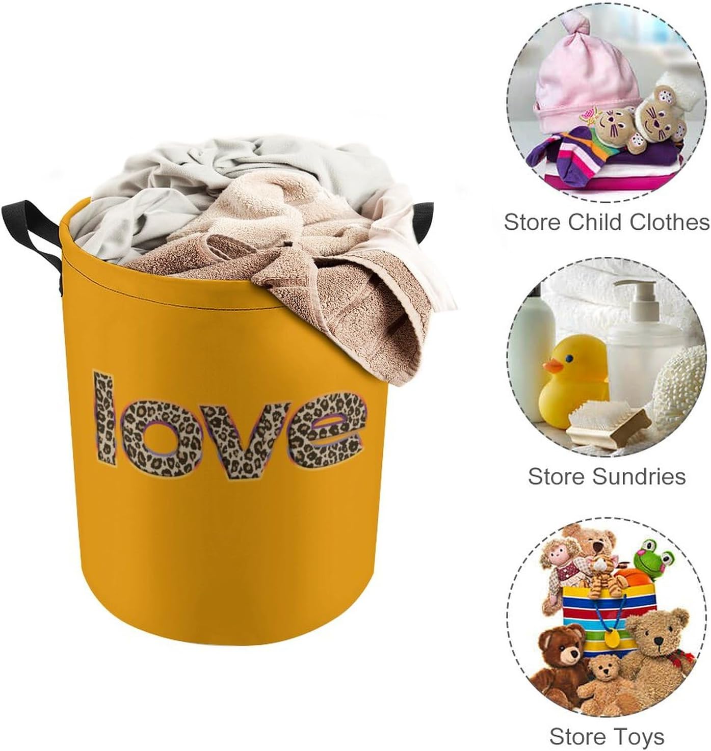 Travel laundry basket,Love printing,Storage Baskets Laundry Basket girls Storage Bag Storage Basket - Amazing Gadgets Outlet