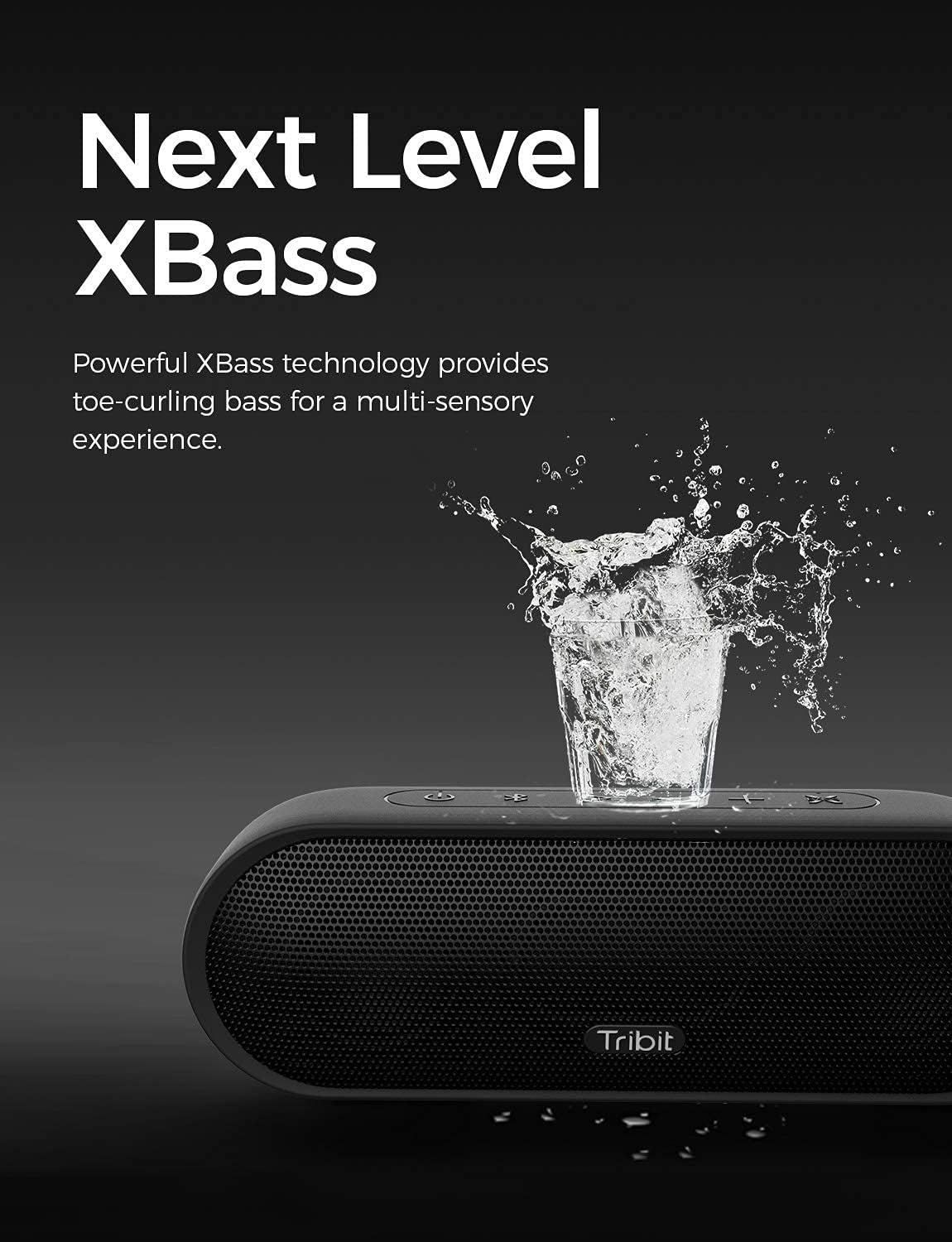 Tribit Upgraded Bluetooth Speaker MaxSound Plus 24W Portable Wireless Speakers with Bluetooth 5.0,Type C,Exceptional XBass,Audiobook EQ,IPX7 Waterproof,20 - Hour Playtime,100ft Bluetooth Range - Amazing Gadgets Outlet