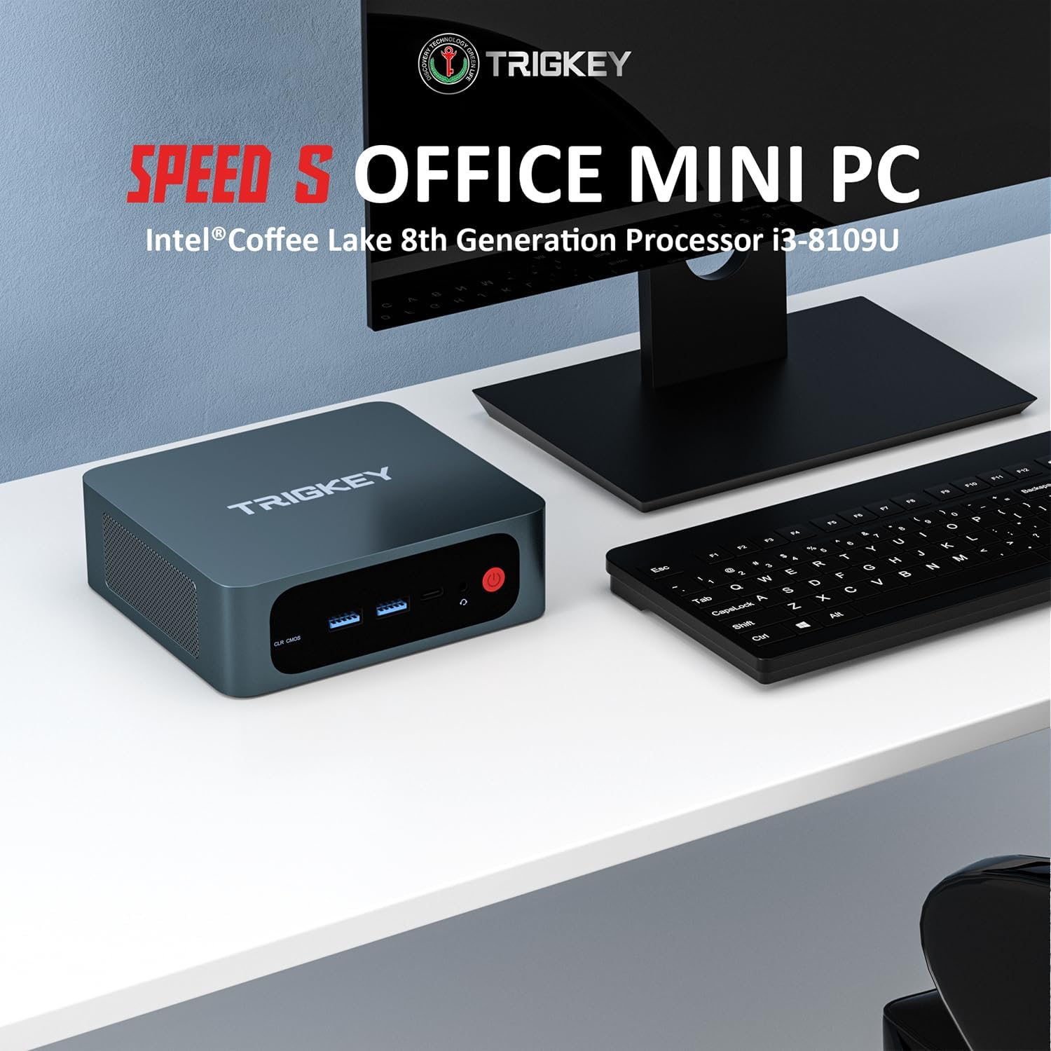 TRIGKEY Mini PC Desktop PC 8th Gen Intel I3 - 8109U(Up to 4.5GHz) 16GB DDR4 500G NVME SSD Speed S8 Micro Computer, Support Mini Computer 4K@60Hz Dual HDMI, WIFI 6,BT 5.2 - Amazing Gadgets Outlet