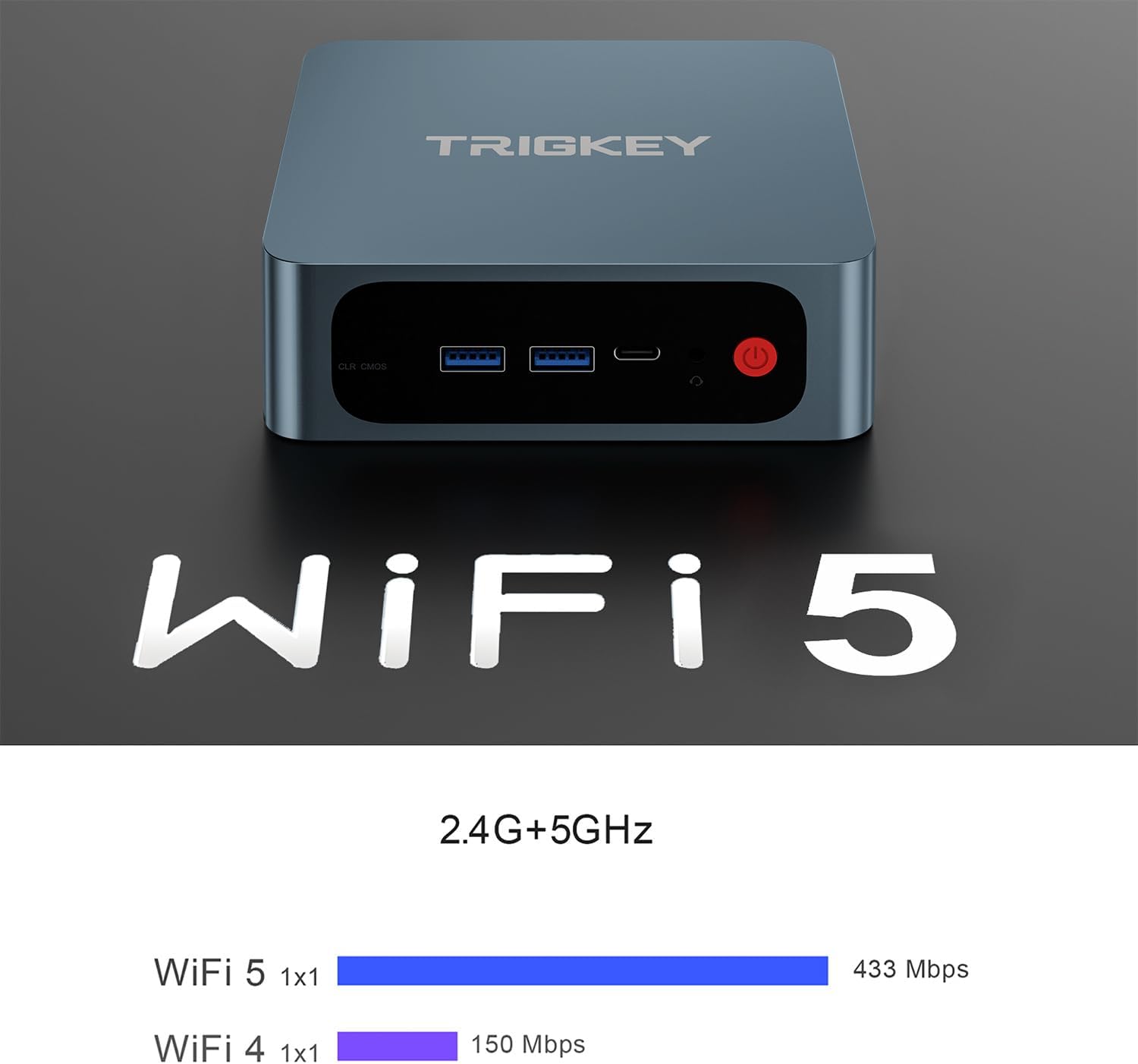 TRIGKEY Mini PC Desktop PC 8th Gen Intel I3 - 8109U(Up to 4.5GHz) 16GB DDR4 500G NVME SSD Speed S8 Micro Computer, Support Mini Computer 4K@60Hz Dual HDMI, WIFI 6,BT 5.2 - Amazing Gadgets Outlet