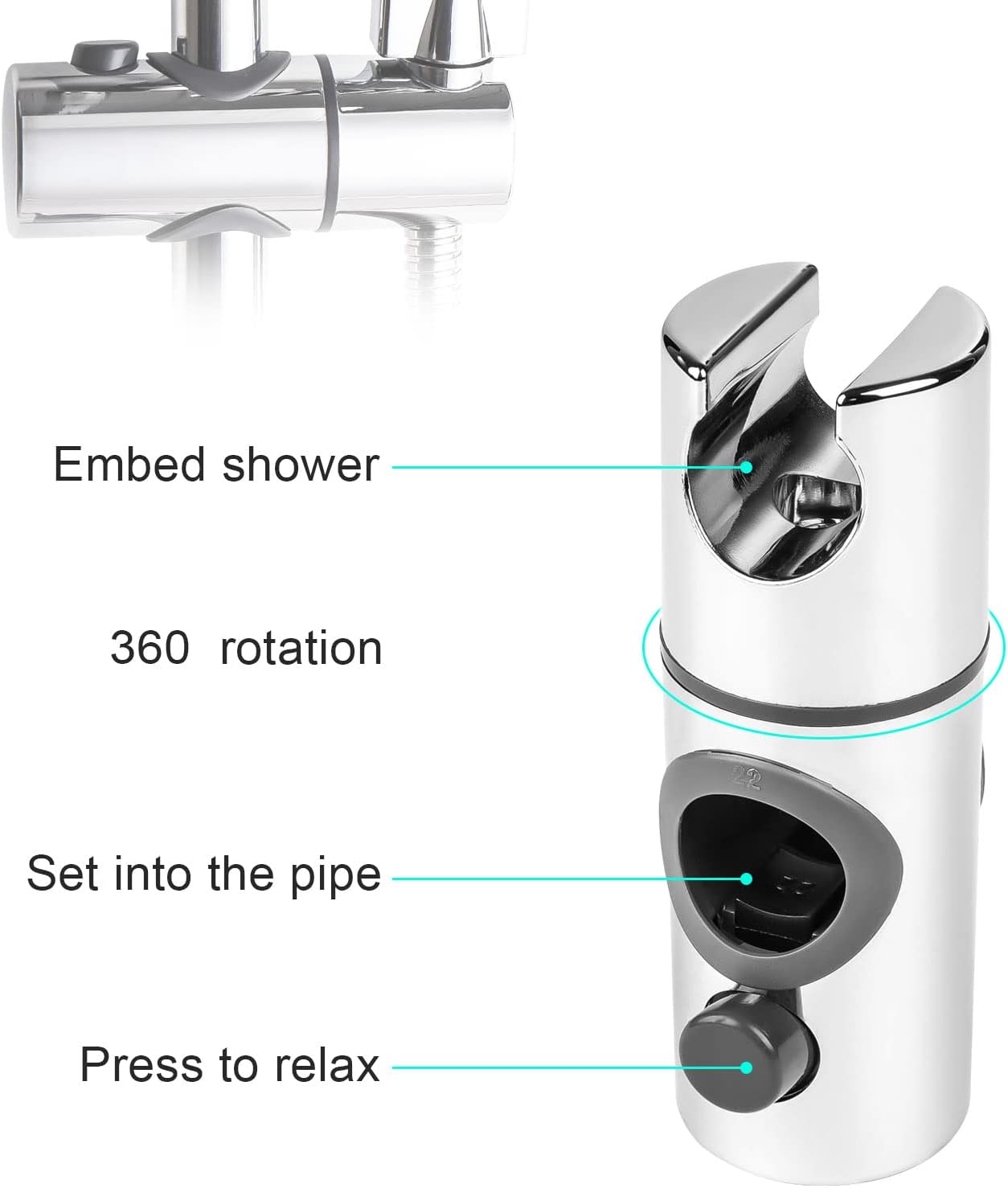 Trintion Shower Set Mixer Shower Set with 8 Inches Overhead Rain Shower Mixer Wall Mounted Adjustable Temperature Twin Head Shower System   Import  Single ASIN  Import  Multiple ASIN ×Product customization General Description Gallery - Amazing Gadgets Outlet