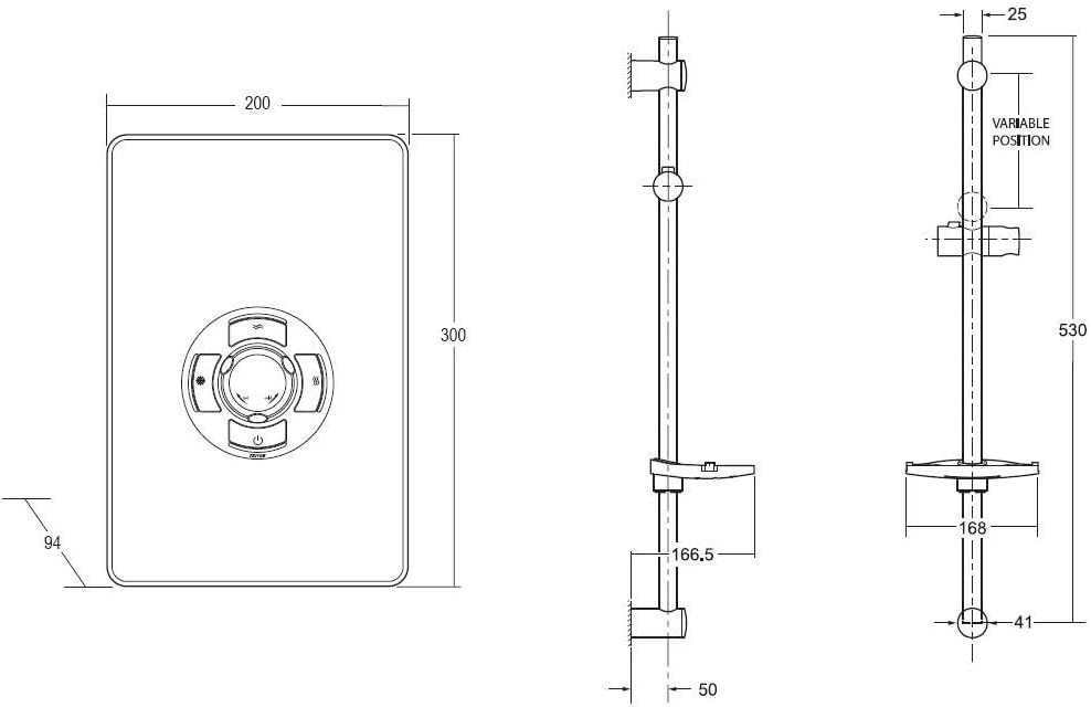 Triton Showers RECOL209BRSTL Collection II Contemporary Electric Shower, Brushed Steel, 9.5 KW - Amazing Gadgets Outlet