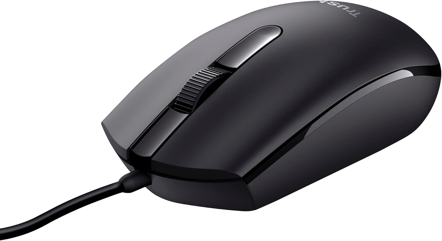 Trust Basi Optical Wired Mouse for Computer and Laptop, 1000 DPI, 3 Buttons, Left and Right Hand Users - Black - Amazing Gadgets Outlet