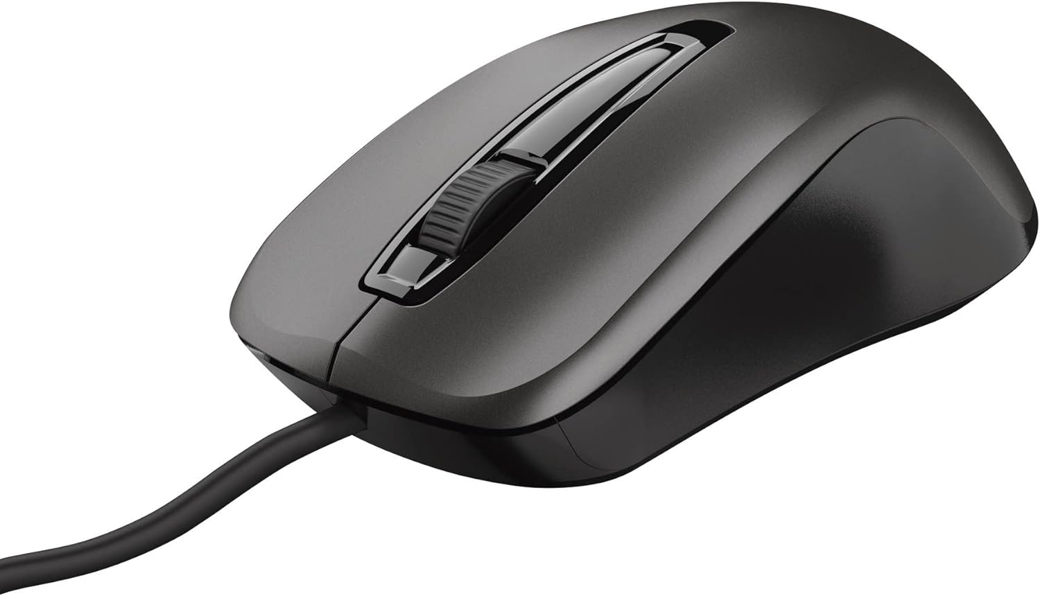 Trust Basi Optical Wired Mouse for Computer and Laptop, 1000 DPI, 3 Buttons, Left and Right Hand Users - Black - Amazing Gadgets Outlet