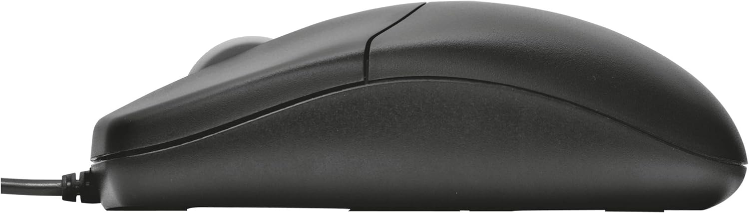 Trust Basi Optical Wired Mouse for Computer and Laptop, 1000 DPI, 3 Buttons, Left and Right Hand Users - Black - Amazing Gadgets Outlet