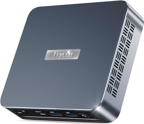 Trycoo WI - 6 Pro Mini PC, Intel 12th Gen N100 Mini Computer, 16GB DDR4 RAM 512GB SSD, W - 11/Triple 4K Output/2*USB3.0/WiFi/Bluetooth/Full Function Type - C/Gigabit Ethernet For Everyday Use - Amazing Gadgets Outlet