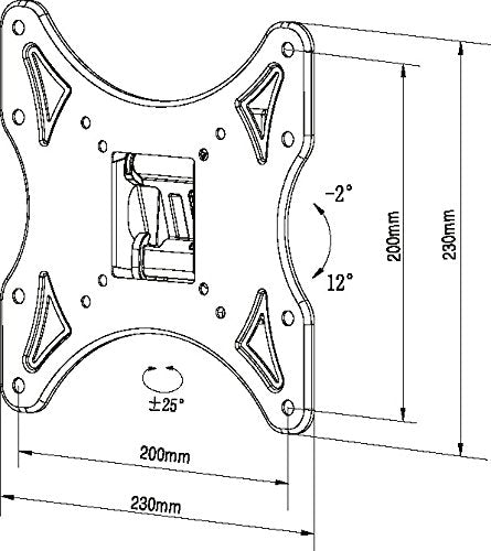 TTAP 19" - 42" Tilting and Swivel Flat TV Wall Mount Bracket suitable for LED/LCD/Plasma/Curved Televisions - Only 57mm Depth! - Amazing Gadgets Outlet