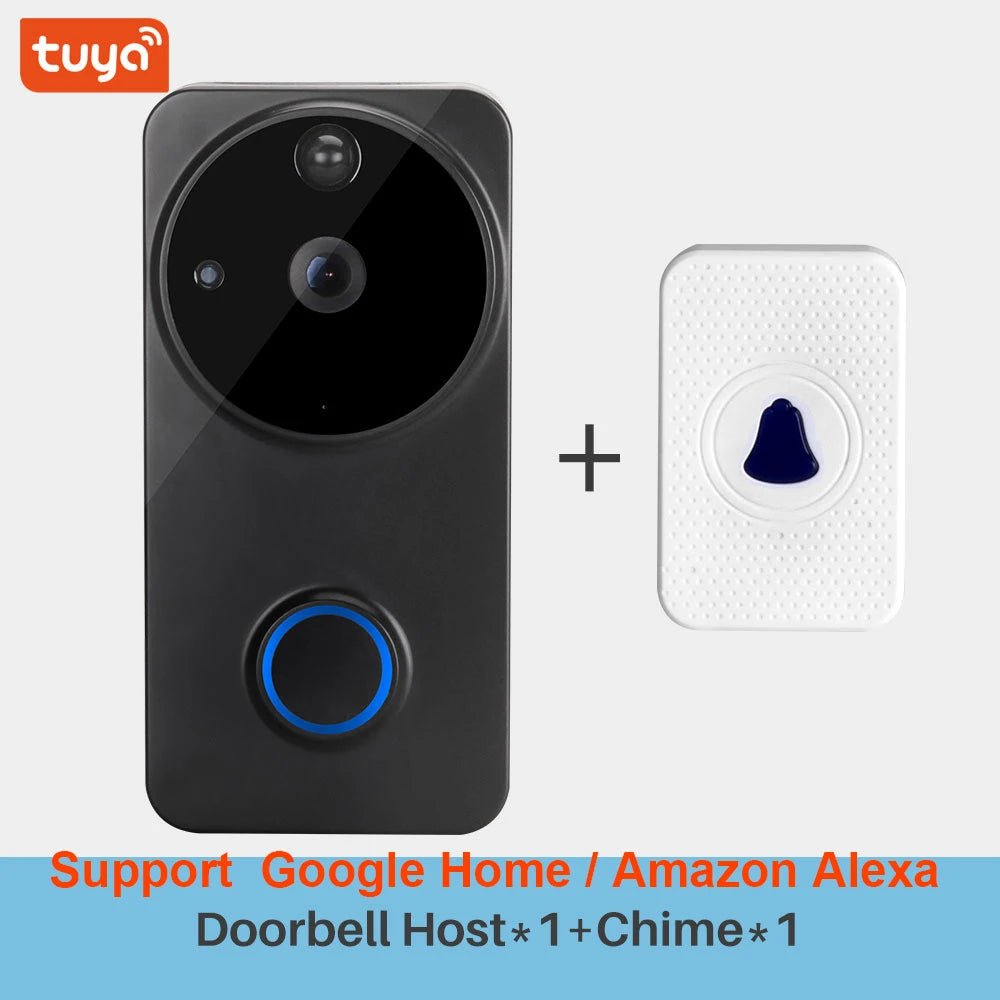 Tuya 1080P wifi video doorbell Alexa Google Home IP54 Waterproof Outdoor Wireless Smart Video Doorbell Intercom Camera WiFi - Amazing Gadgets Outlet